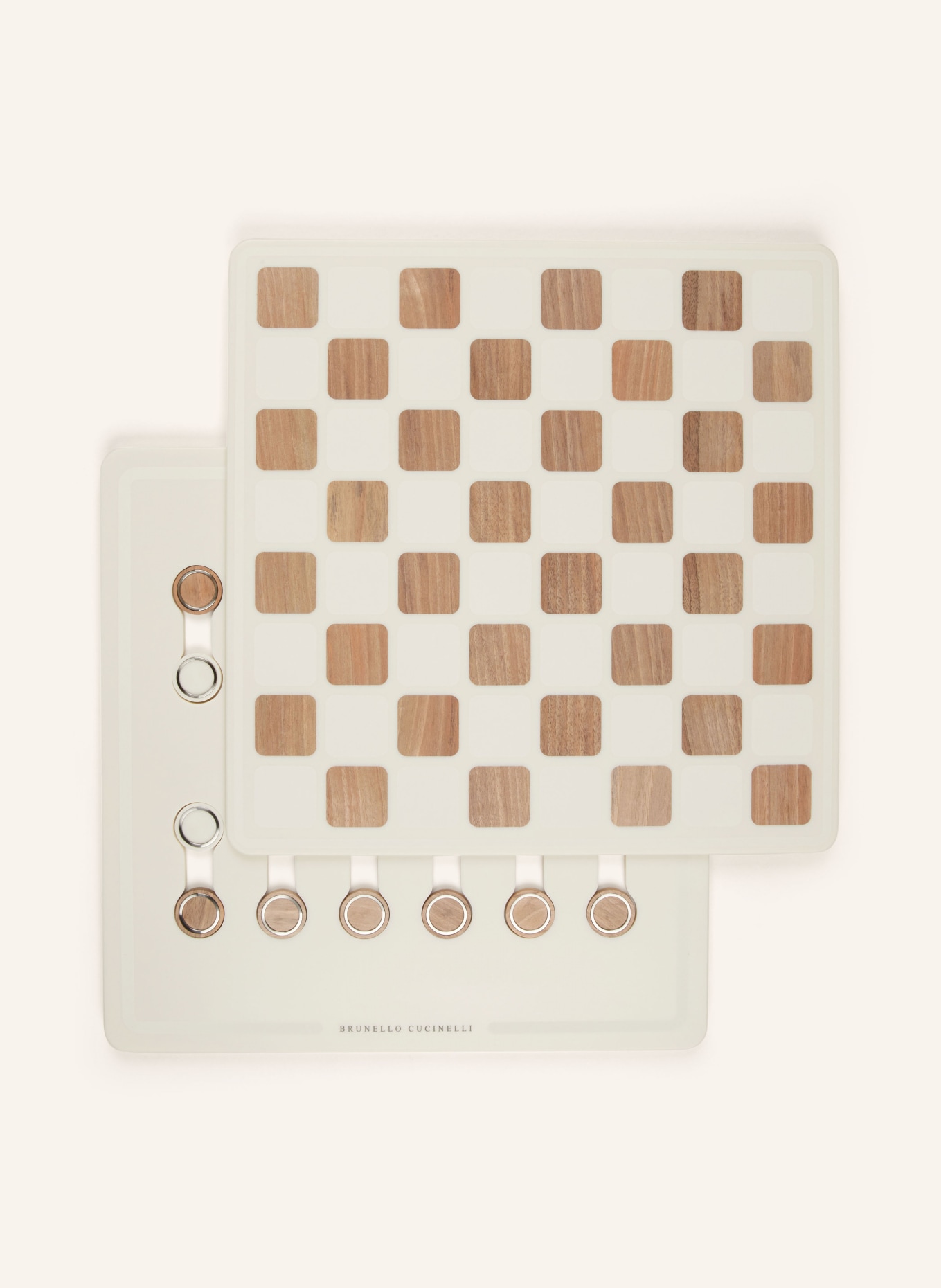 BRUNELLO CUCINELLI Checkers game set, Color: BEIGE (Image 1)