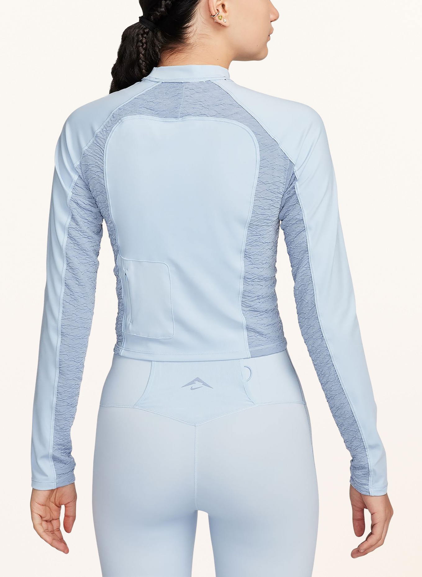 Nike Running shirt DRI-FIT TRAIL, Color: LIGHT BLUE/ BLUE (Image 3)