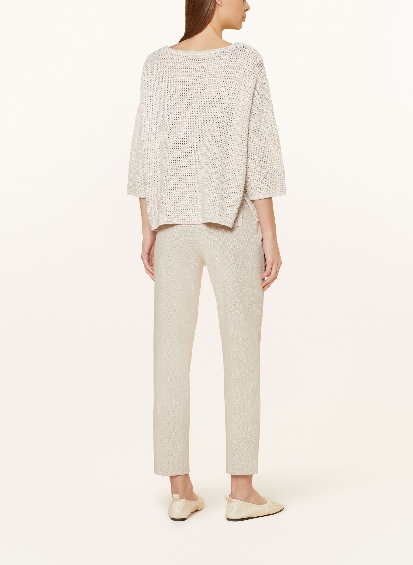 lilienfels Knit shirt with linen, Color: BEIGE (Image 3)