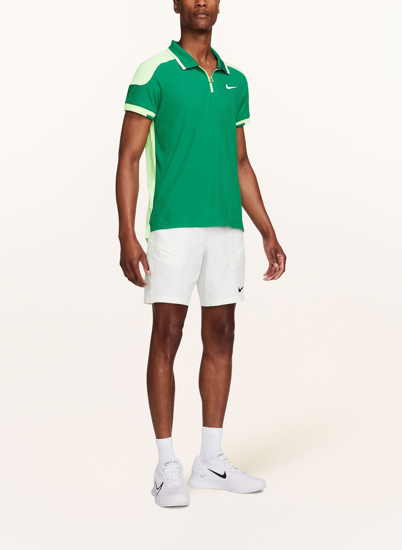Nike Performance polo shirt COURT SLAM, Color: GREEN/ LIGHT YELLOW (Image 2)