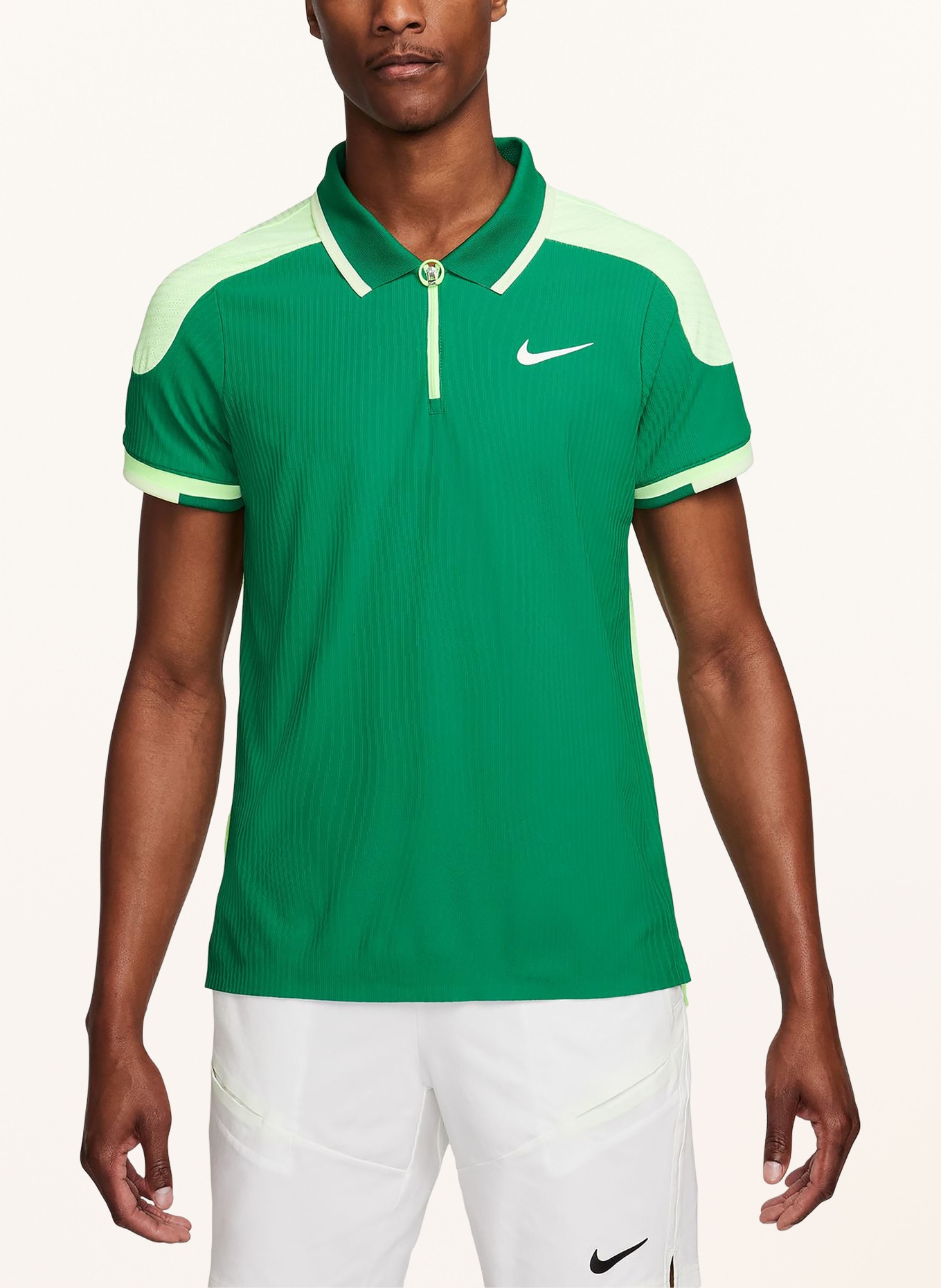 Nike Performance polo shirt COURT SLAM, Color: GREEN/ LIGHT YELLOW (Image 4)