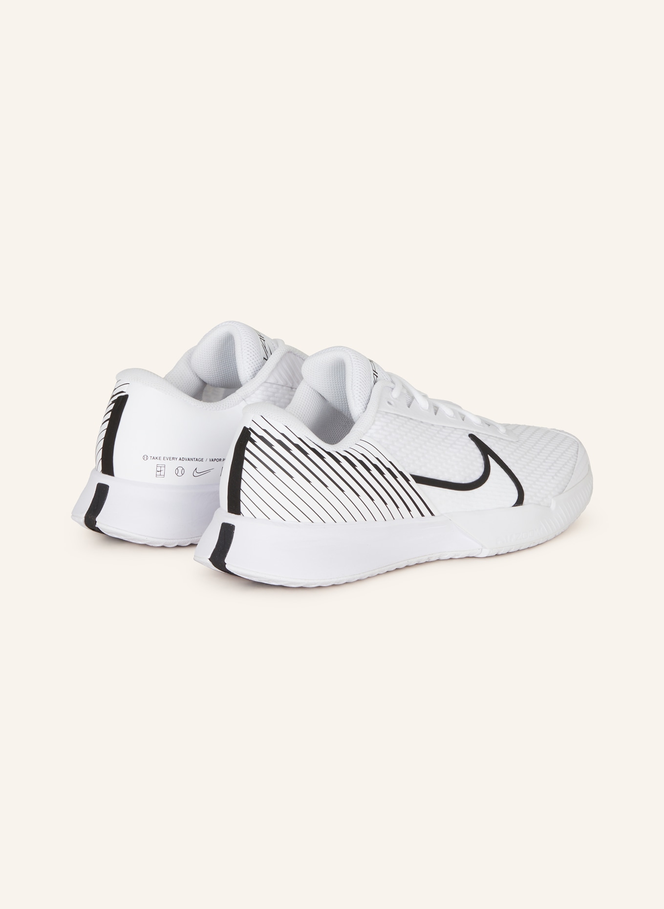 Nike Tennisschuhe NIKECOURT AIR ZOOM VAPOR PRO 2, Farbe: WEISS/ SCHWARZ (Bild 2)