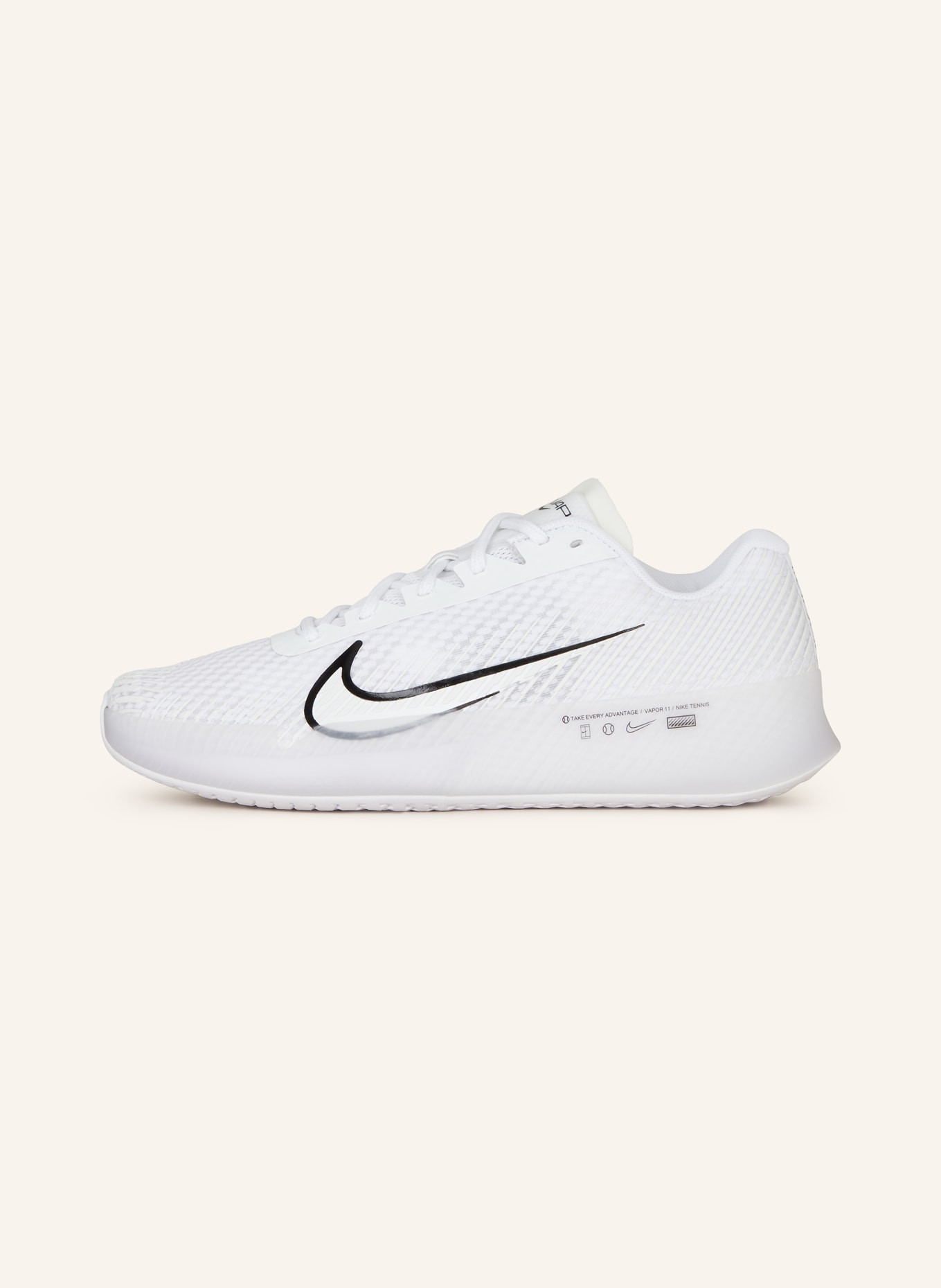 Nike Tennis shoes NIKECOURT AIR ZOOM VAPOR 11, Color: WHITE/ BLACK (Image 4)