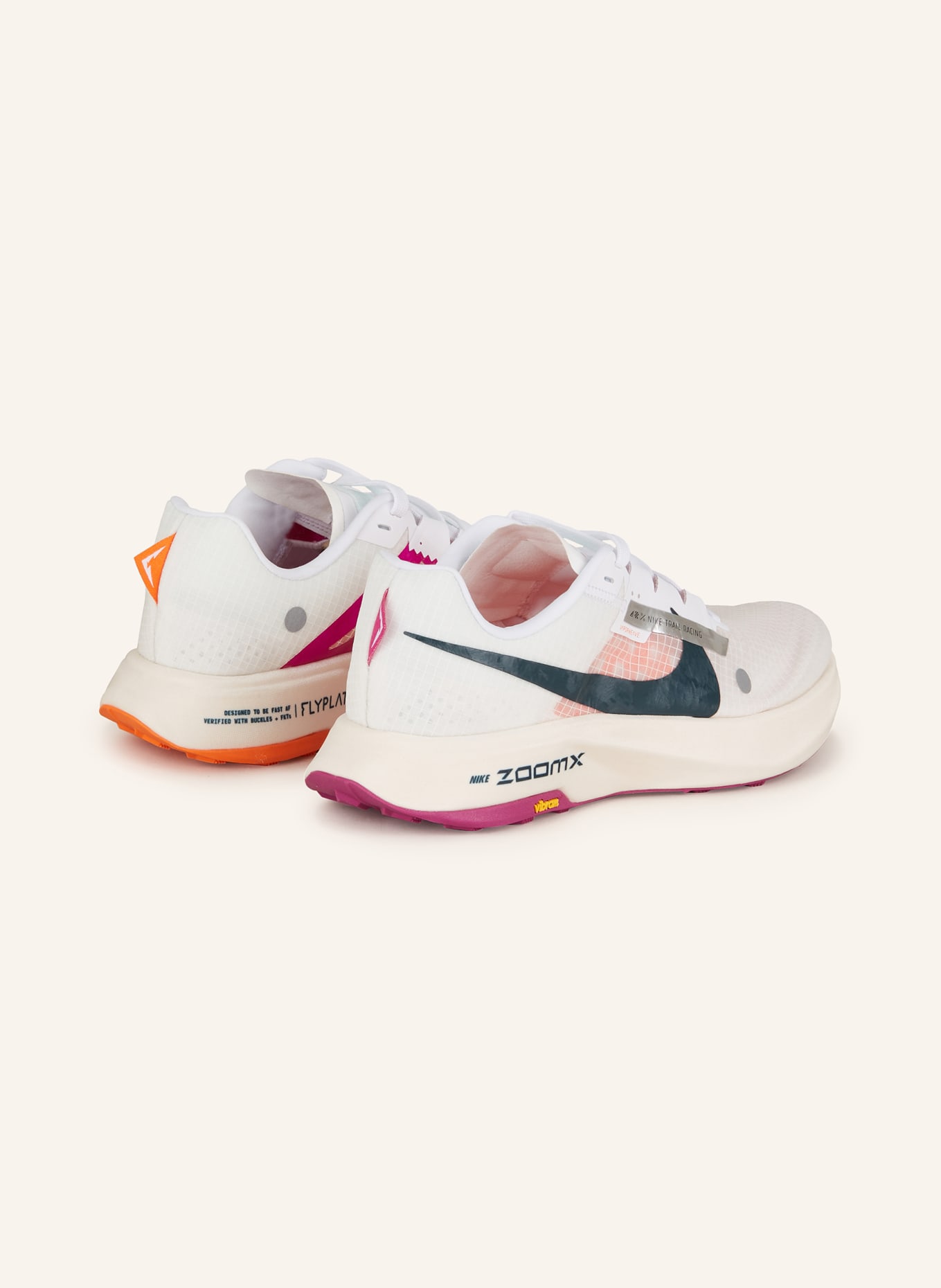 Nike Trail running shoes ULTRAFLY, Color: WHITE/ FUCHSIA/ ORANGE (Image 2)