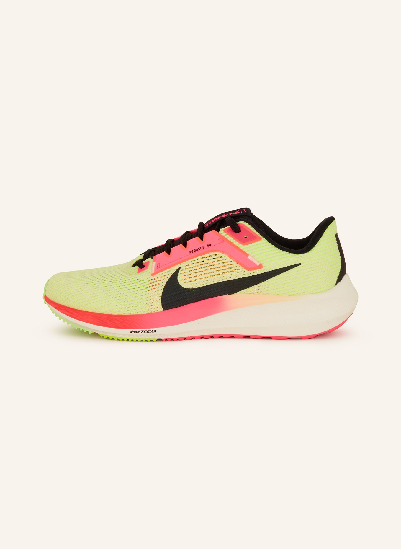 Nike Laufschuhe AIR ZOOM PEGASUS 40 PREMIUM, Farbe: NEONGELB/ NEONPINK/ SCHWARZ (Bild 4)