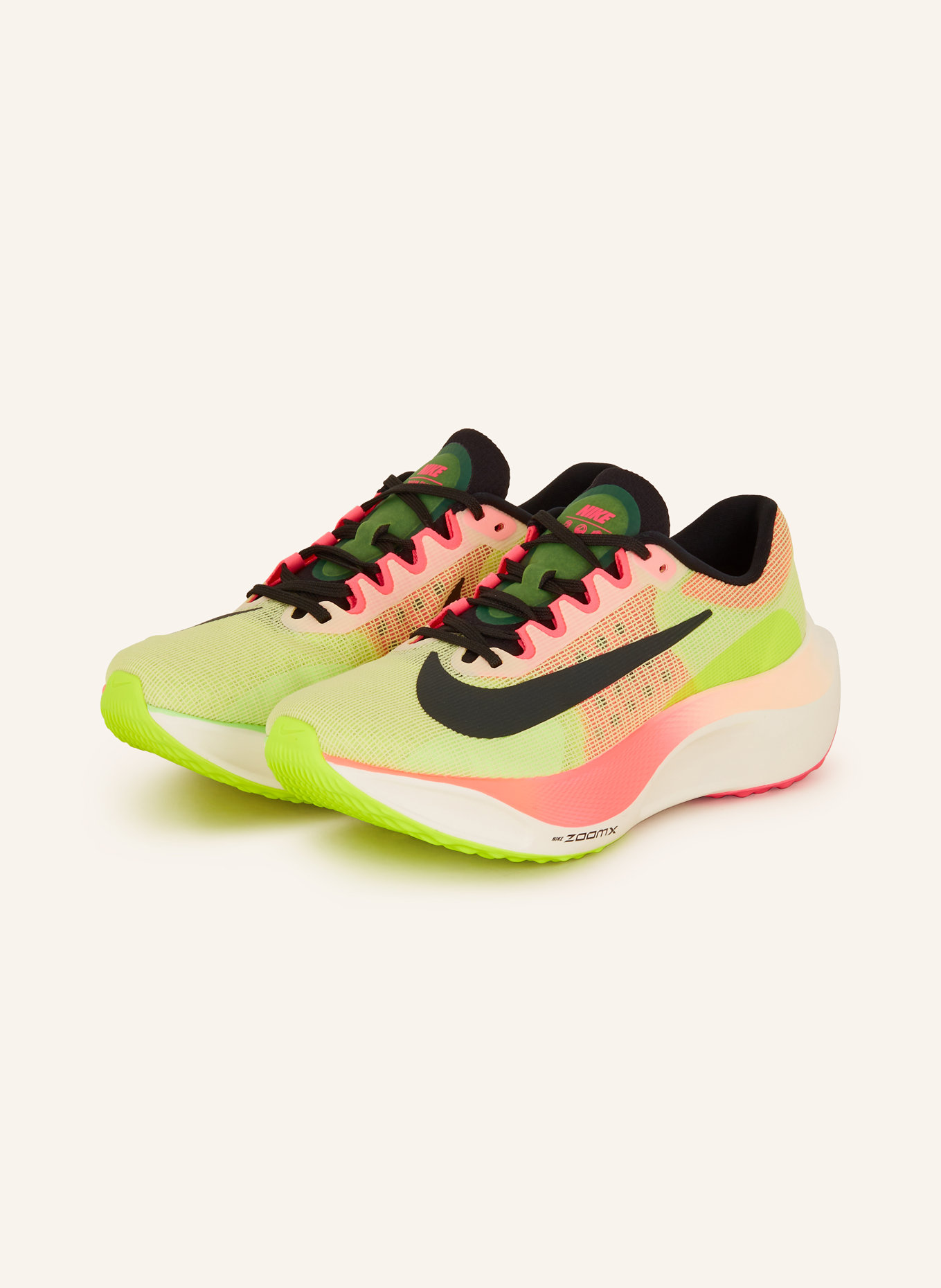 Nike Laufschuhe ZOOM FLY 5 PREMIUM, Farbe: NEONGELB/ NEONPINK/ SCHWARZ (Bild 1)