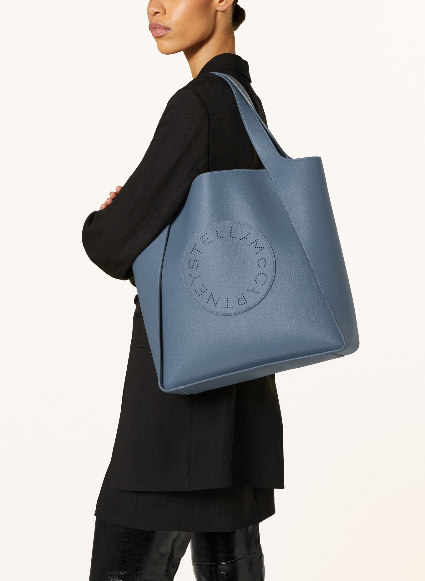 STELLA McCARTNEY Shopper with pouch, Color: BLUE GRAY (Image 4)