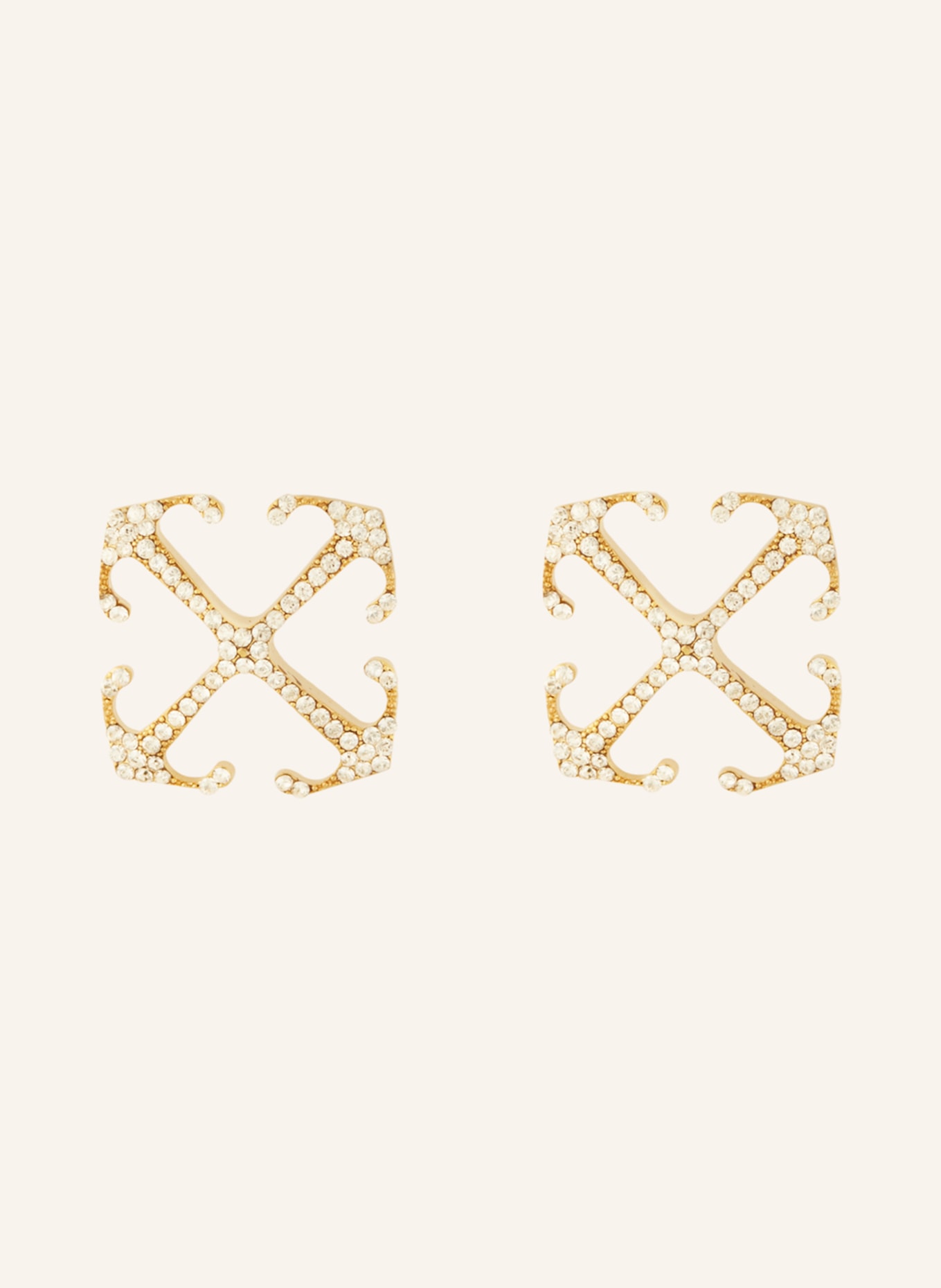 Off-White Stud earrings MINI ARROW, Color: GOLD/ WHITE (Image 1)