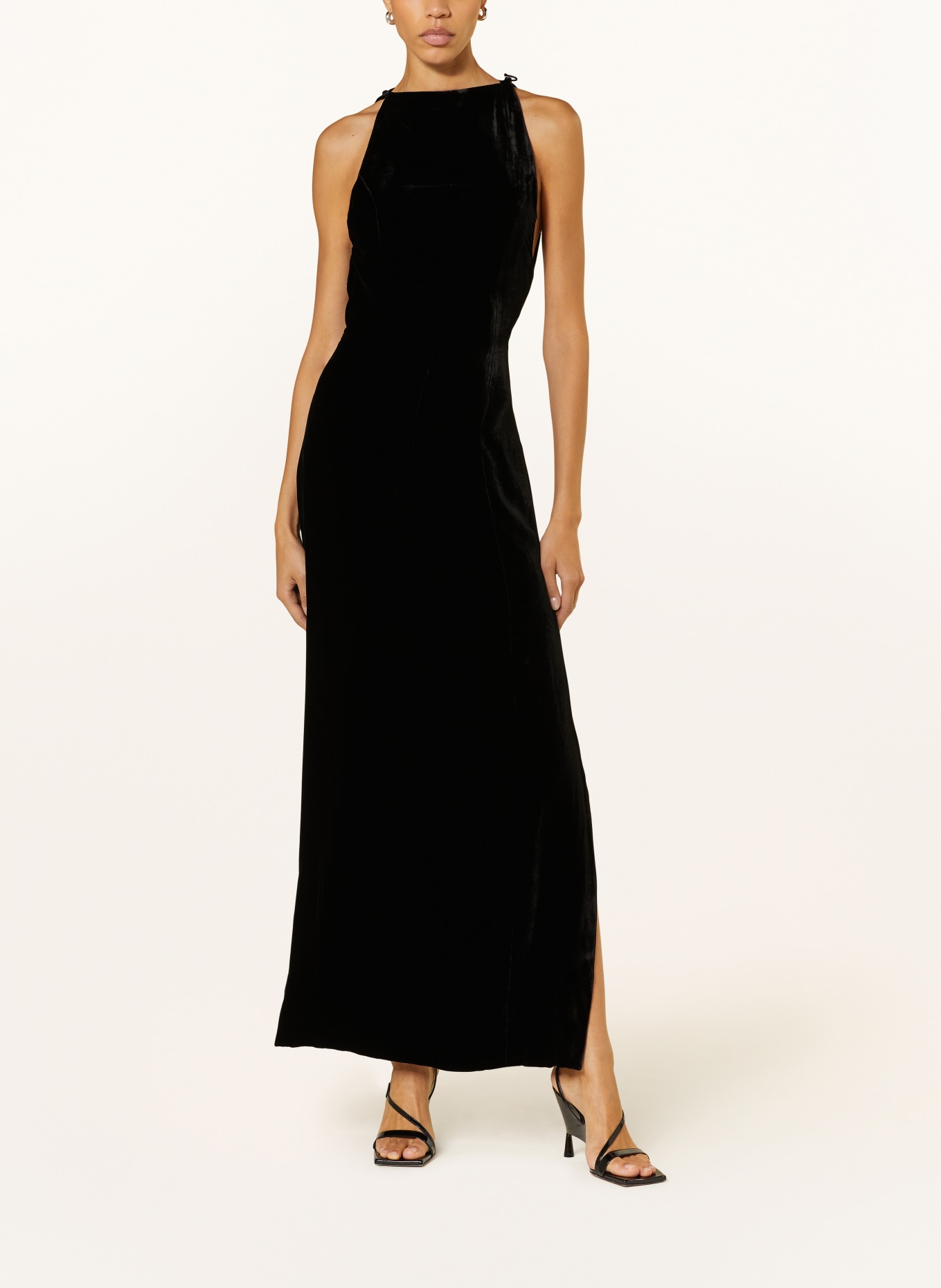 ENVELOPE 1976 Samtkleid EVE: SCHWARZ