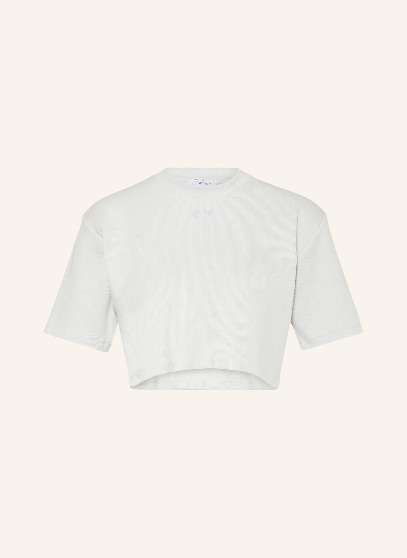 Off-White Cropped-Shirt, Farbe: HELLBLAU (Bild 1)