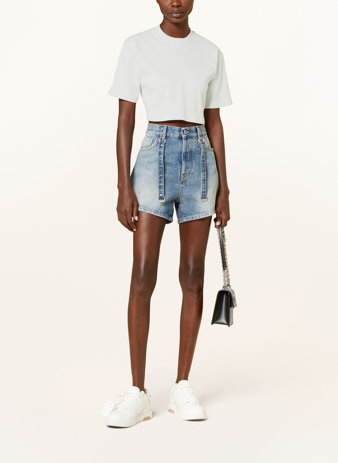 Off-White Cropped shirt, Color: LIGHT BLUE (Image 2)