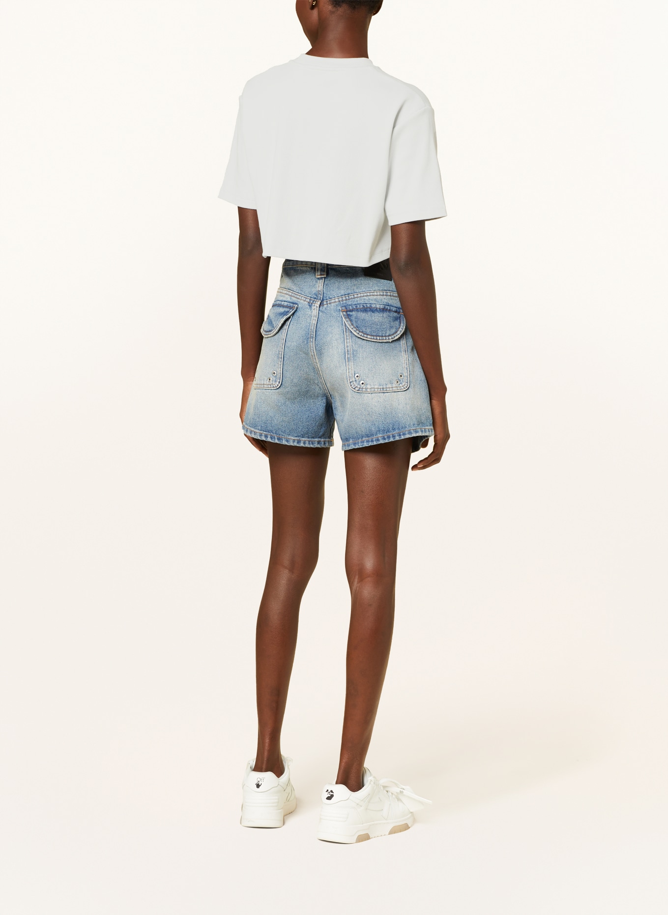 Off-White Cropped shirt, Color: LIGHT BLUE (Image 3)