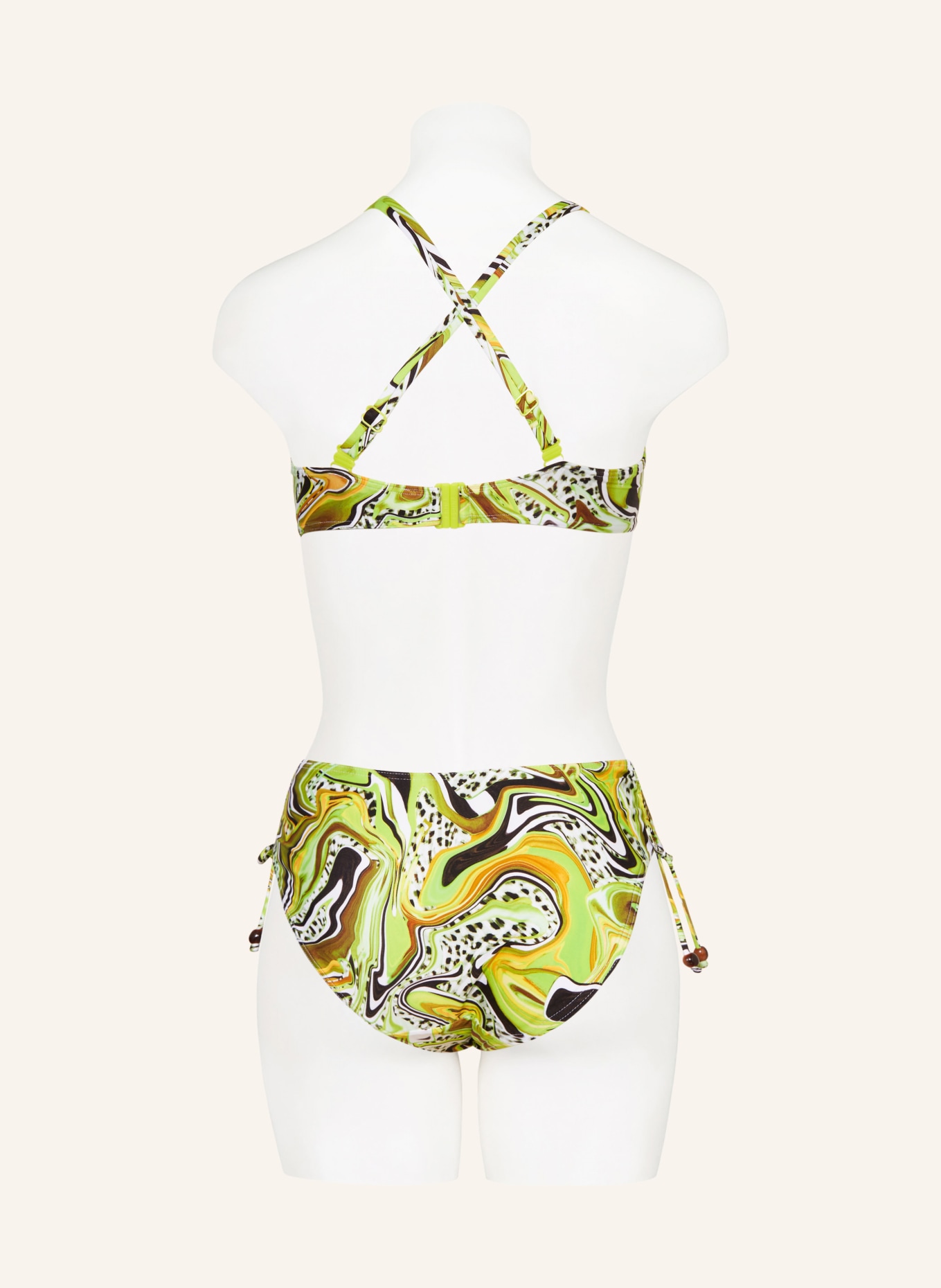 PrimaDonna Balconette bikini top JAGUARAU, Color: LIGHT GREEN/ DARK BROWN/ ORANGE (Image 4)