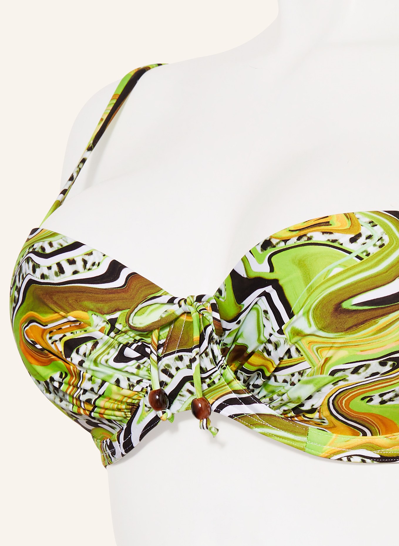 PrimaDonna Balconette-Bikini-Top JAGUARAU, Farbe: HELLGRÜN/ DUNKELBRAUN/ ORANGE (Bild 5)