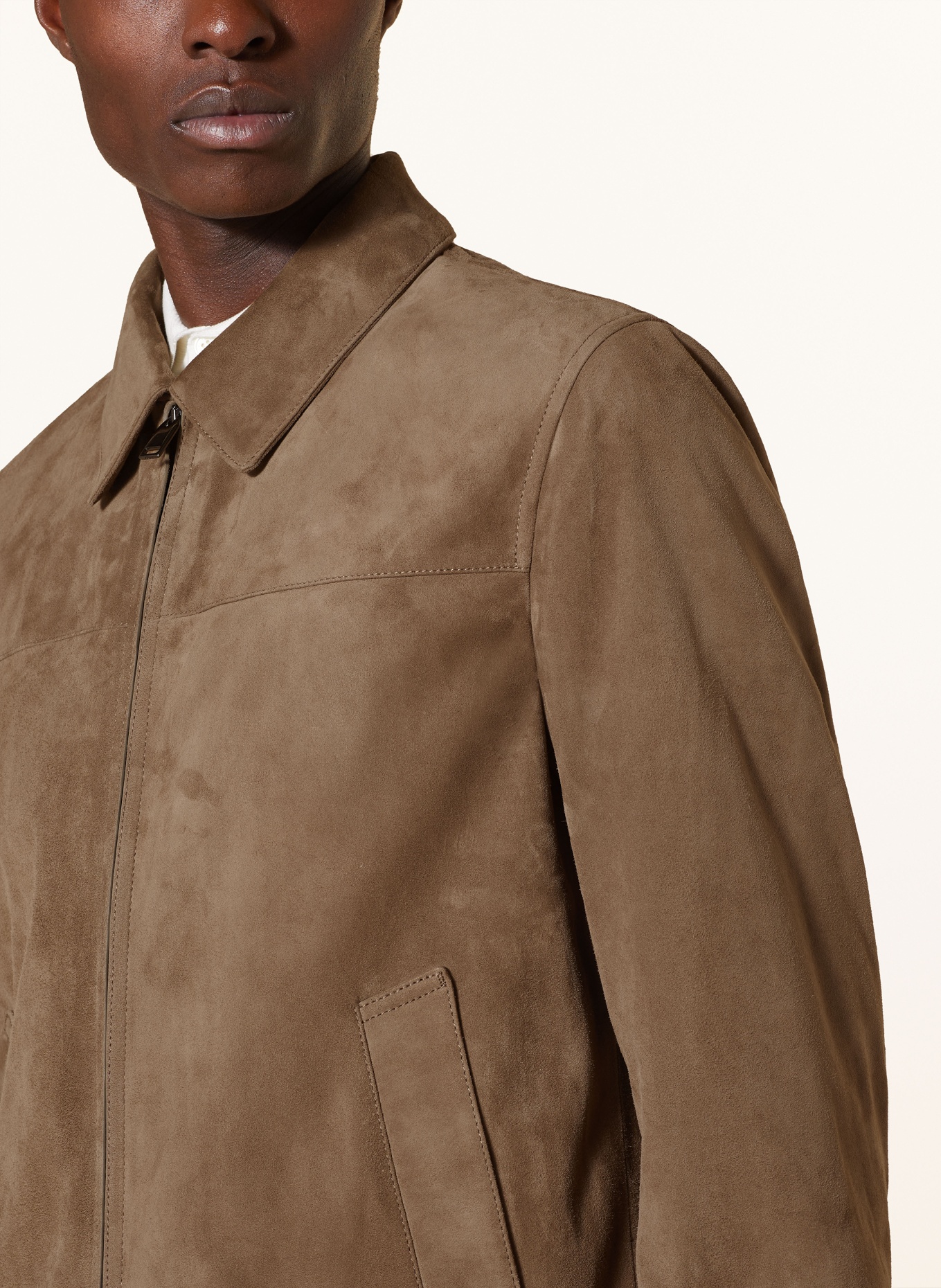 Brioni Leather jacket, Color: KHAKI (Image 4)