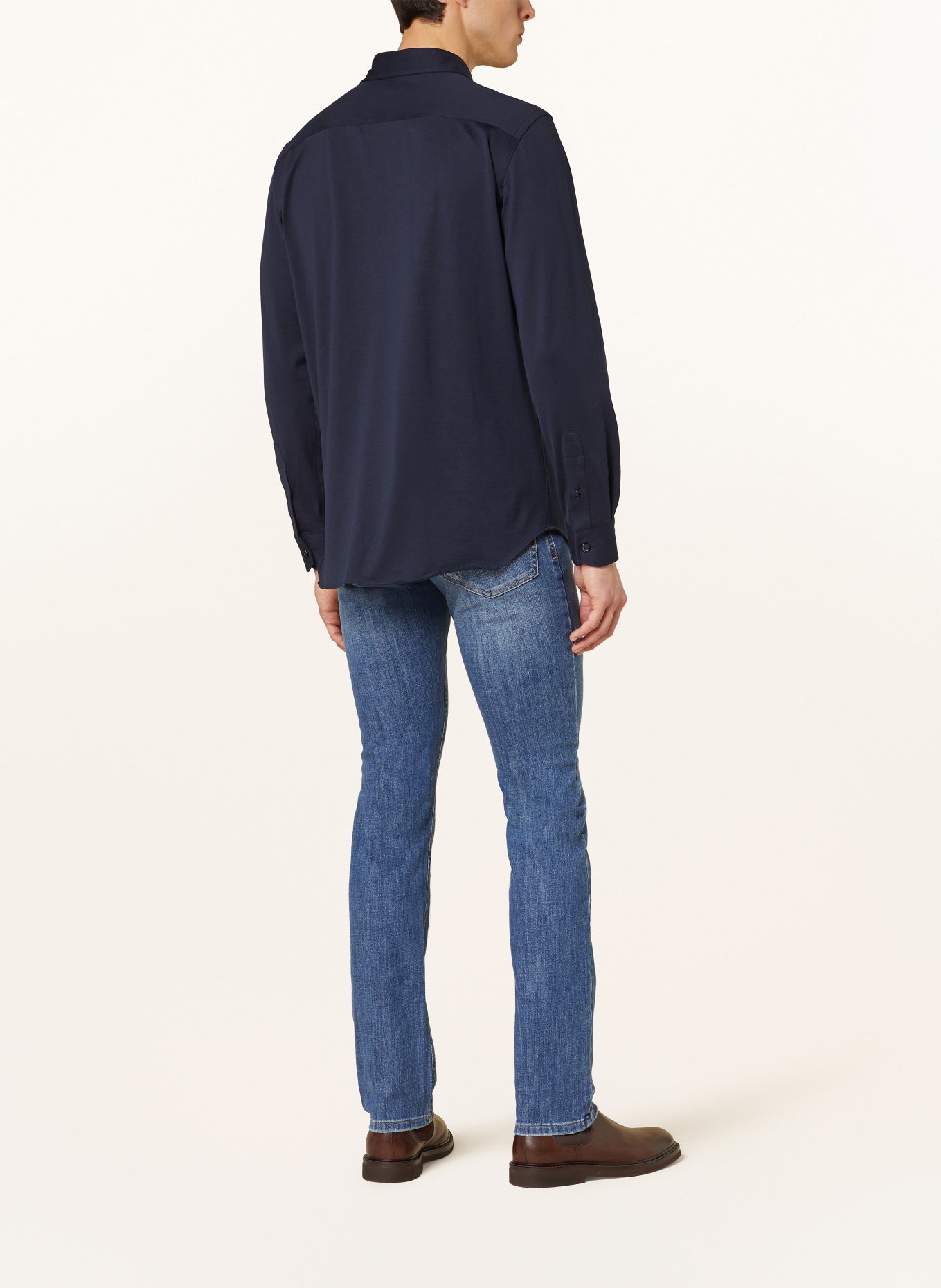 Brioni Jersey shirt comfort fit, Color: DARK BLUE (Image 3)