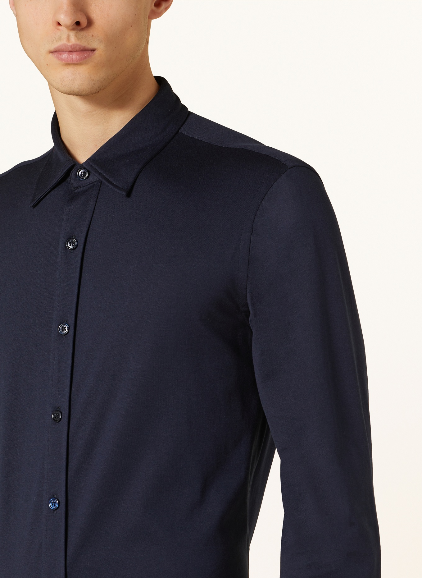 Brioni Jersey shirt comfort fit, Color: DARK BLUE (Image 4)