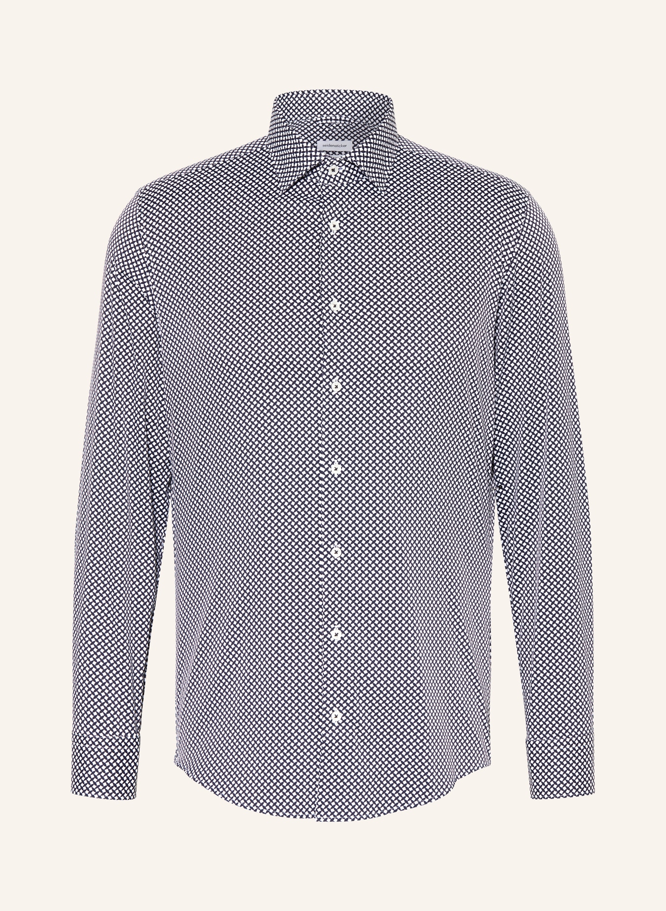 seidensticker Jersey shirt slim fit, Color: DARK BLUE/ WHITE (Image 1)