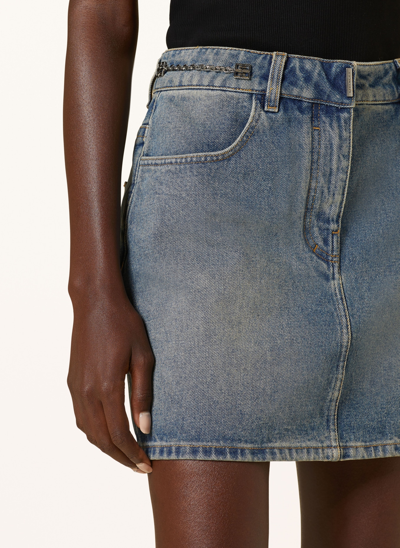 GIVENCHY Spódnica jeansowa, Kolor: NIEBIESKI (Obrazek 4)