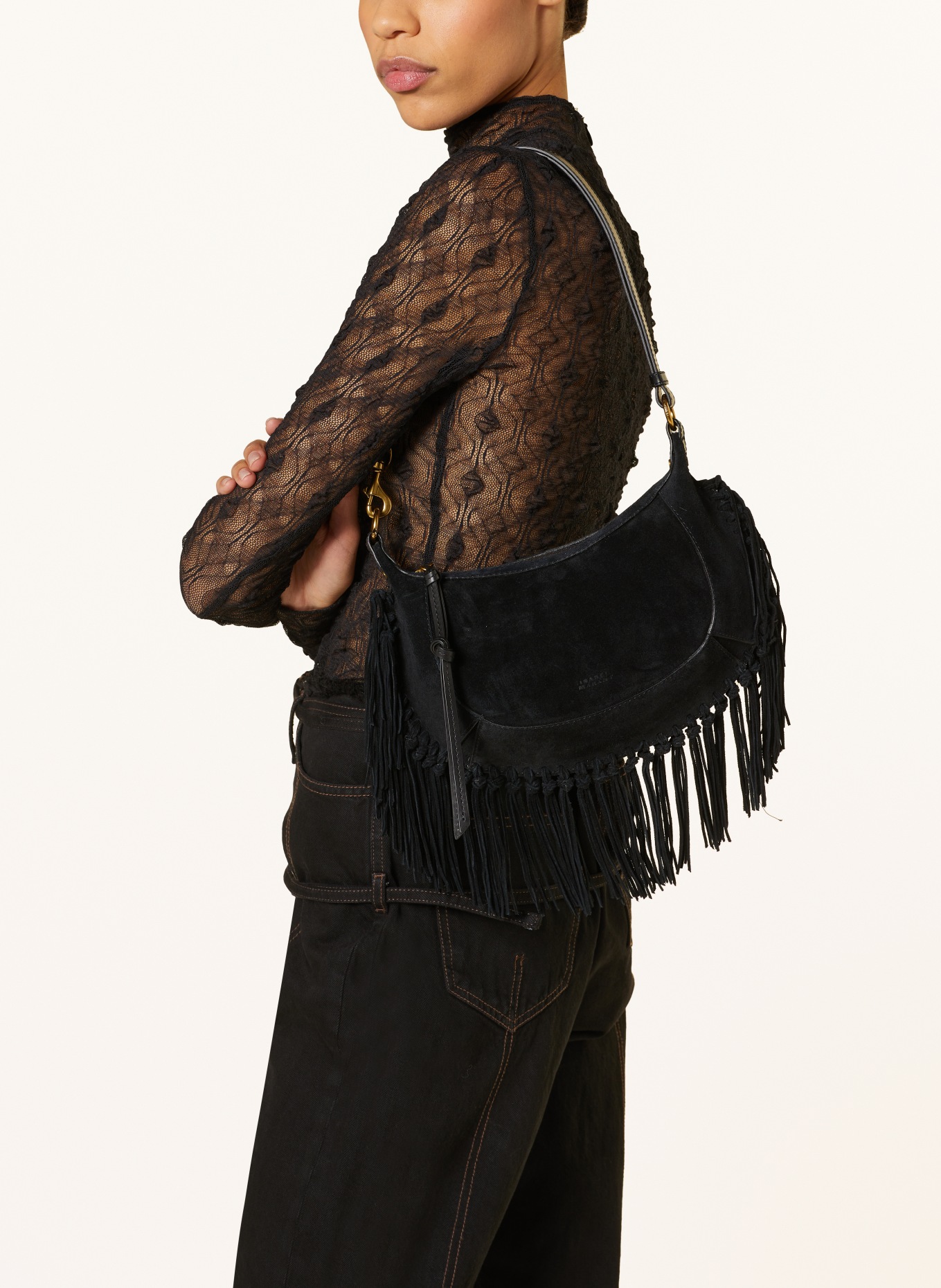 ISABEL MARANT Shoulder bag OSKAN MOON, Color: BLACK (Image 4)