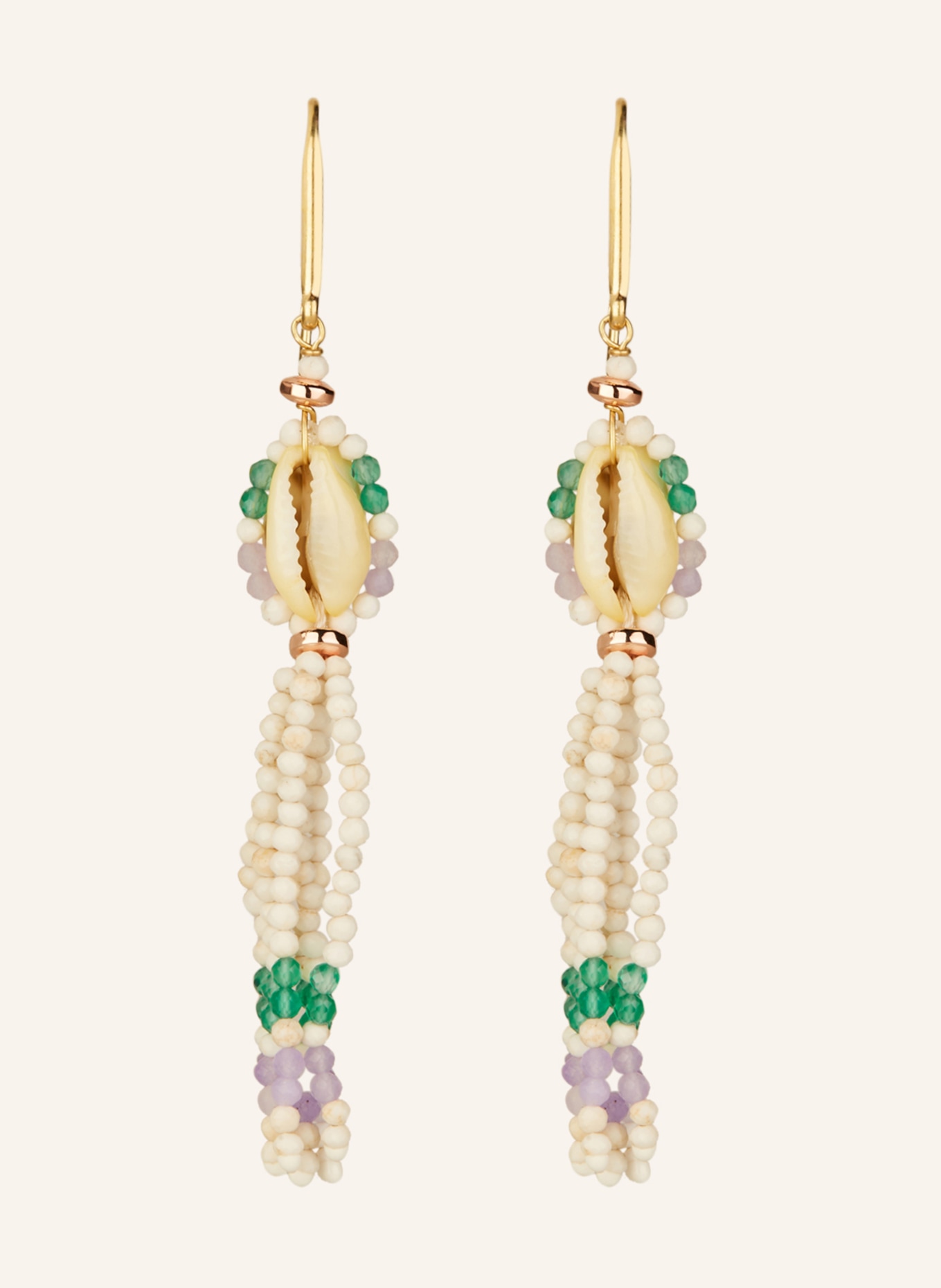 ISABEL MARANT Dangle earrings, Color: ECRU/ GREEN (Image 1)