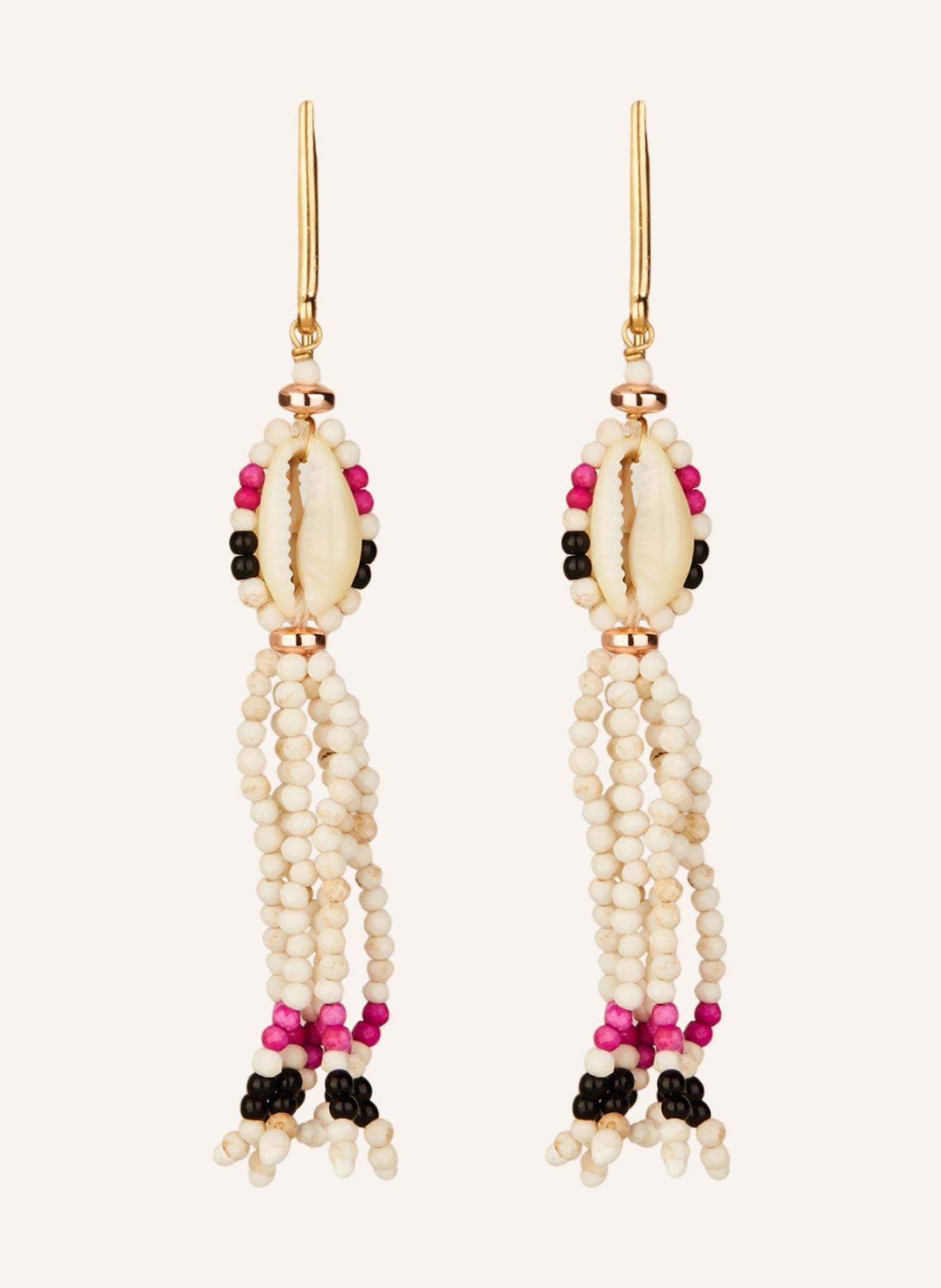 ISABEL MARANT Dangle earrings, Color: ECRU/ FUCHSIA (Image 1)