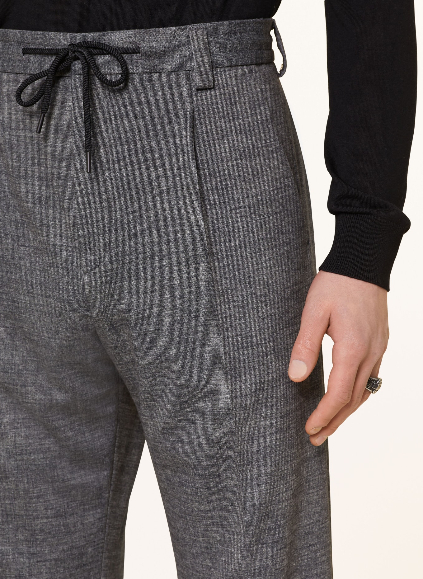 HUGO Spodnie TEAGAN w stylu dresowym modern fit, Kolor: SZARY (Obrazek 5)