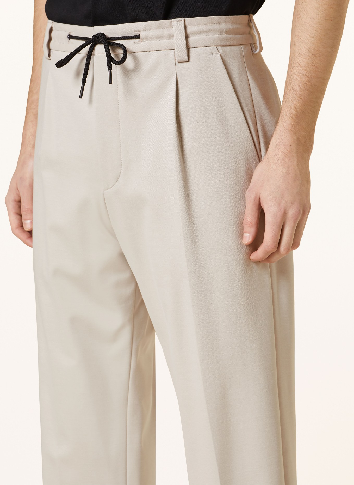 HUGO Trousers TEAGAN regular fit, Color: BEIGE (Image 5)