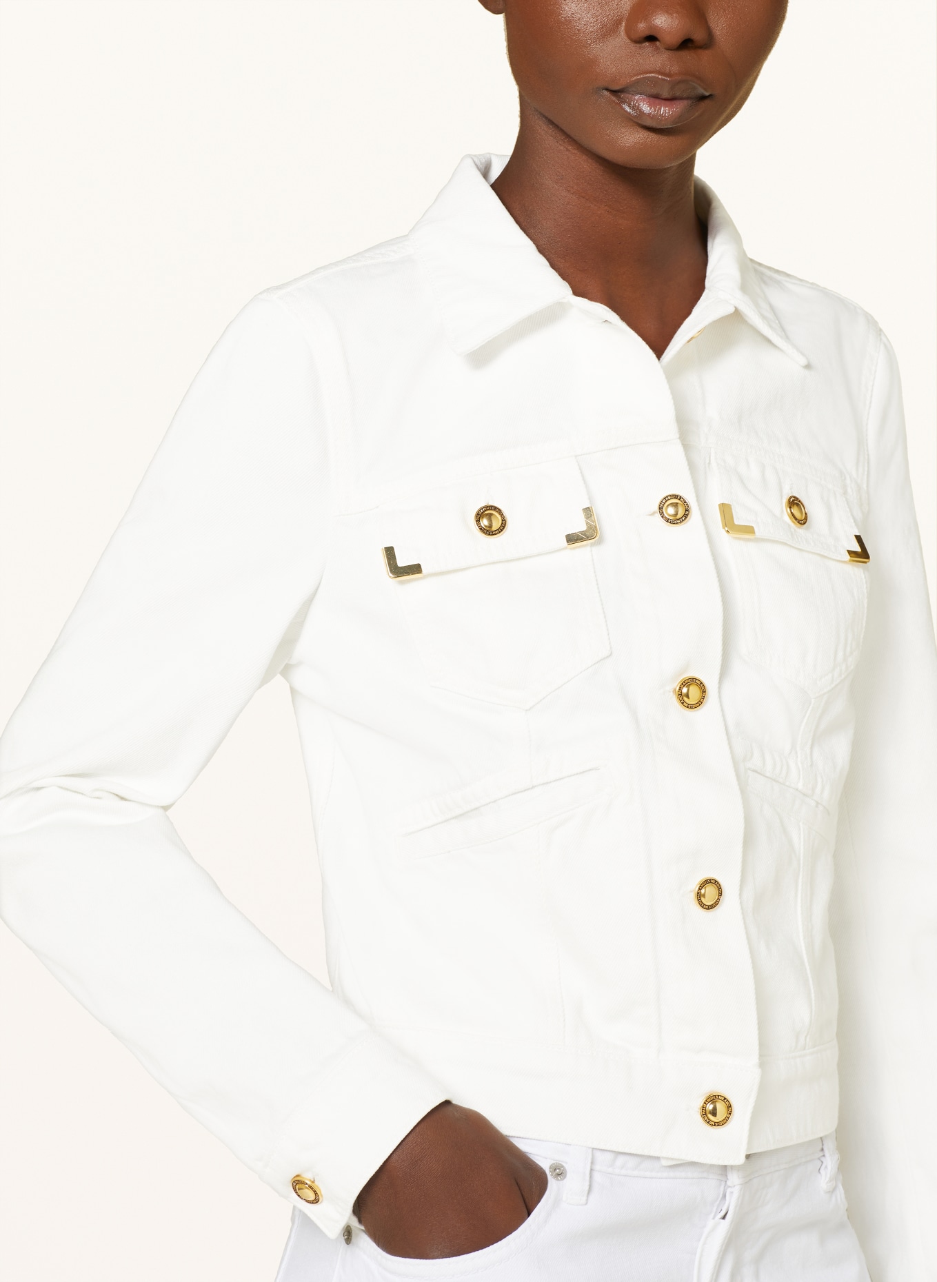 Palm Angels Denim jacket, Color: WHITE (Image 4)