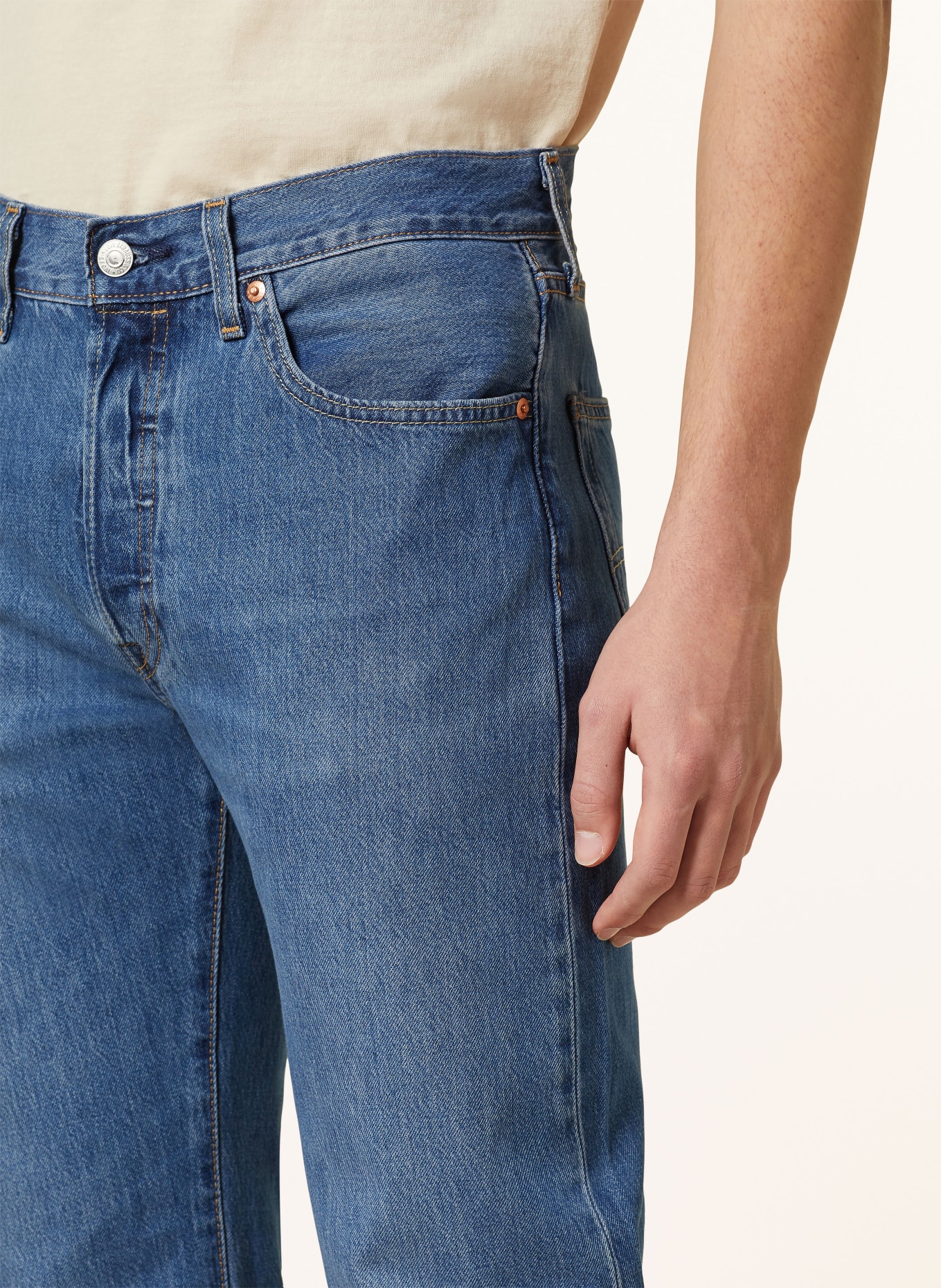 Levi's® Jeans 501 Straight Fit, Farbe: 23 Dark Indigo - Worn In (Bild 5)