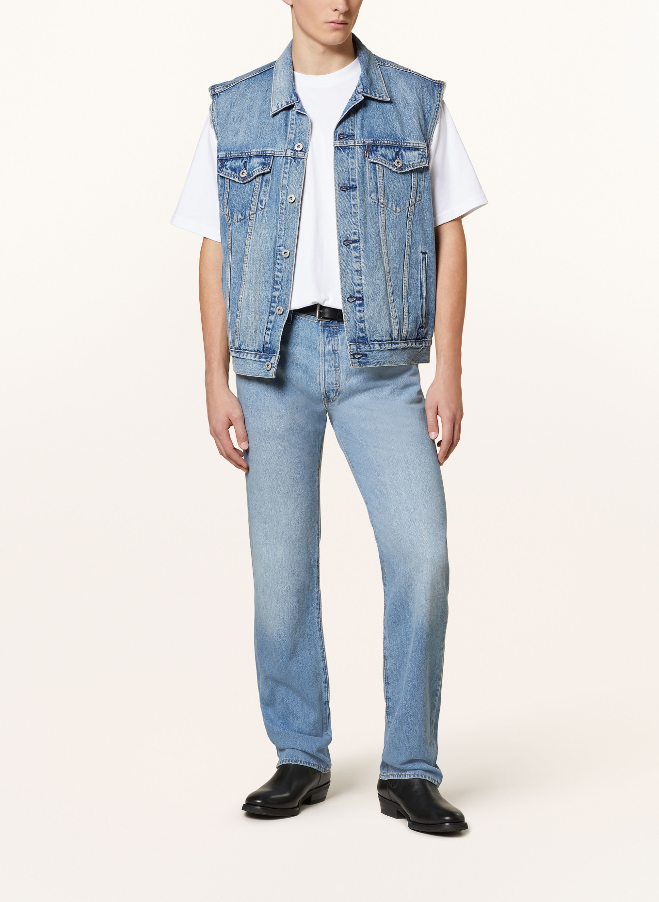 Levi's® Jeans 501 Straight Fit, Farbe: 24 Med Indigo - Worn In (Bild 2)