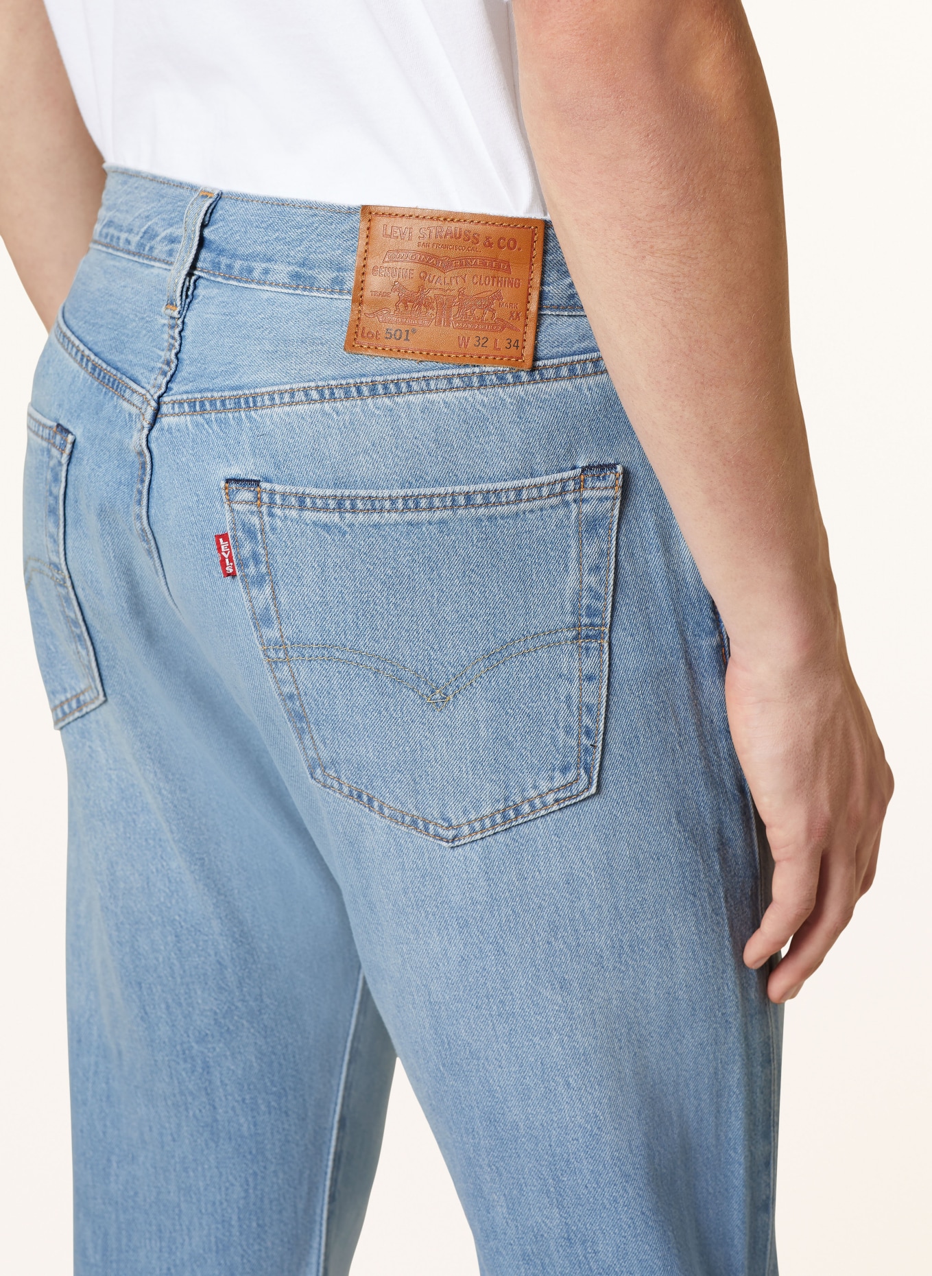 Levi's® Jeans 501 Straight Fit, Farbe: 24 Med Indigo - Worn In (Bild 6)
