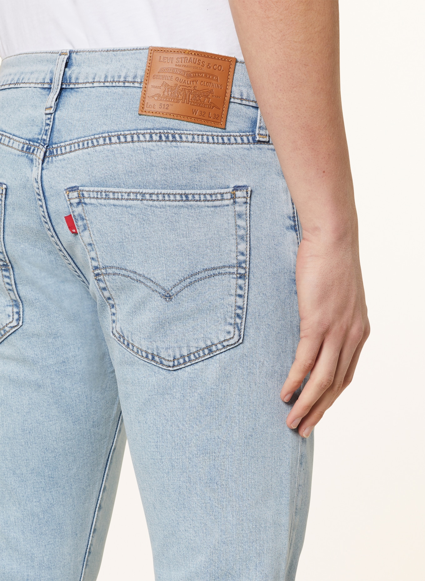 Levi's® Jeans 512™ slim tapered fit, Color: 91 Light Indigo - Worn In (Image 6)