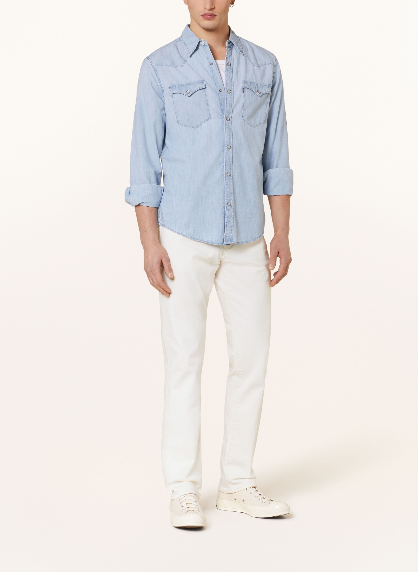 Levi's® Koszula BARSTOW standard fit w stylu jeansowym, Kolor: JASNONIEBIESKI (Obrazek 2)