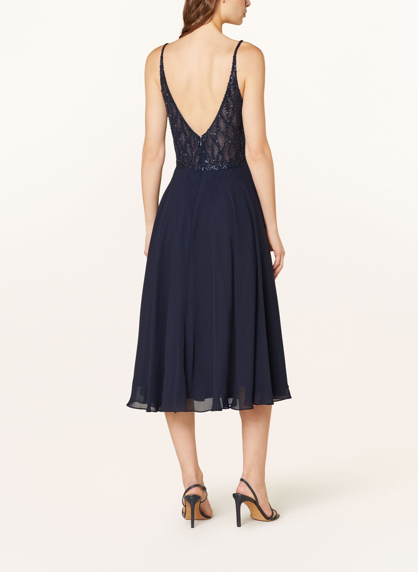 Hey Kyla Cocktailkleid mit Pailetten und Schmucksteinen: DUNKELBLAU