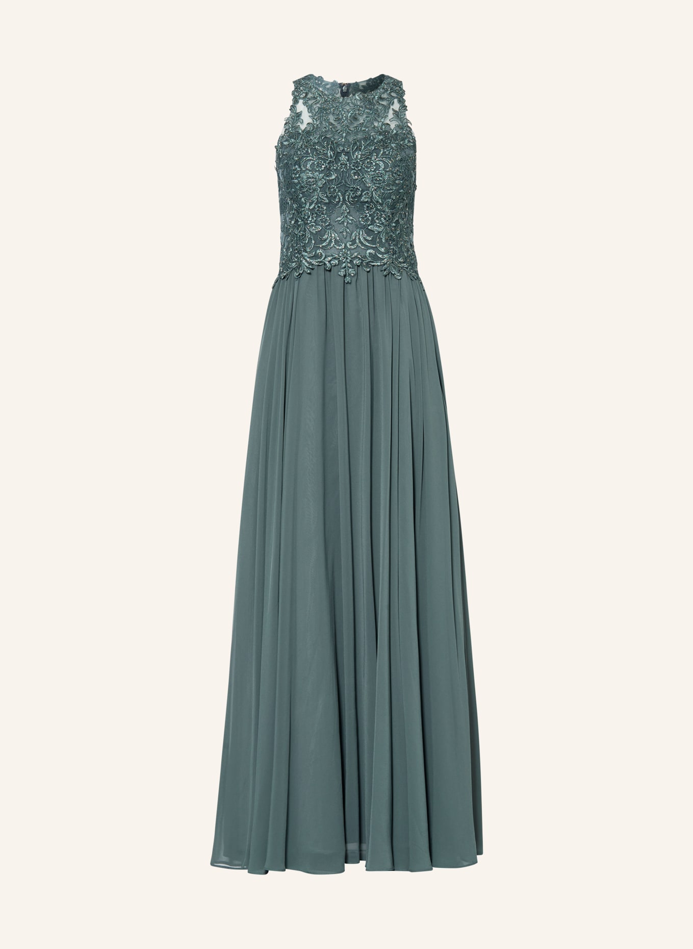 Hey Kyla Evening dress with decorative gems and lace, Color: TURQUOISE (Image 1)