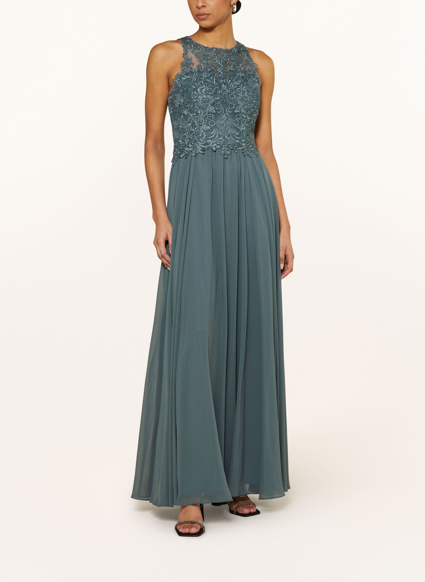 Hey Kyla Evening dress with decorative gems and lace, Color: TURQUOISE (Image 2)
