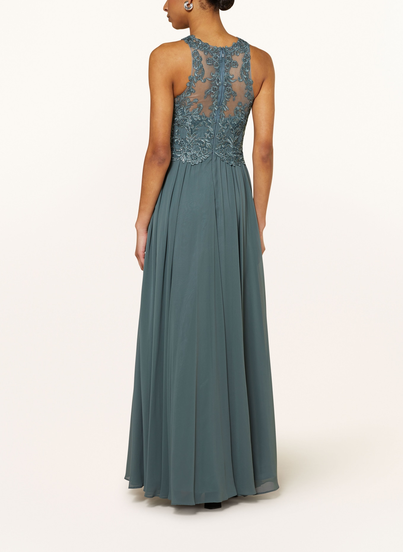 Hey Kyla Evening dress with decorative gems and lace, Color: TURQUOISE (Image 3)