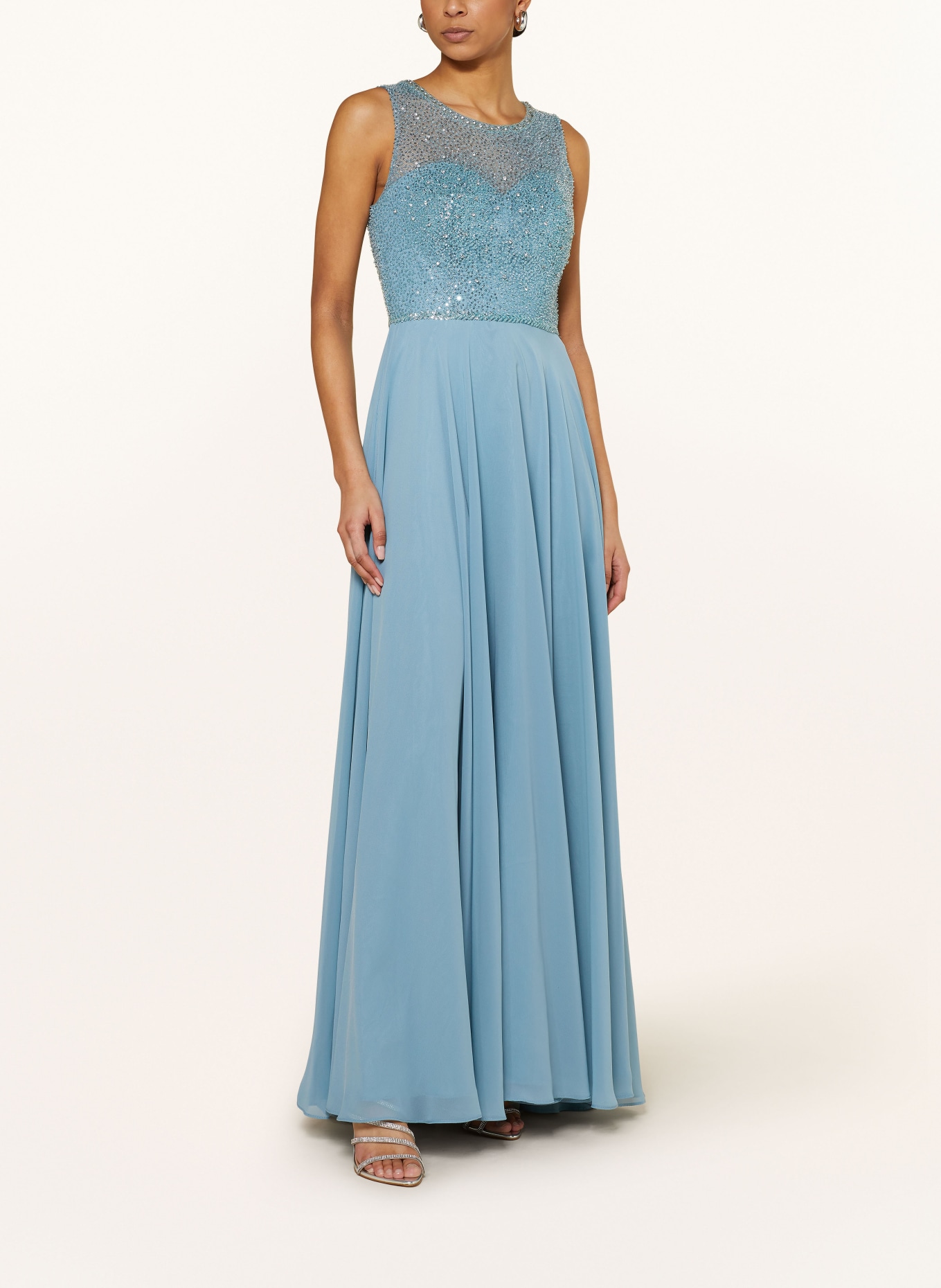 Hey Kyla Evening dress with sequins and decorative gems, Color: TURQUOISE (Image 2)
