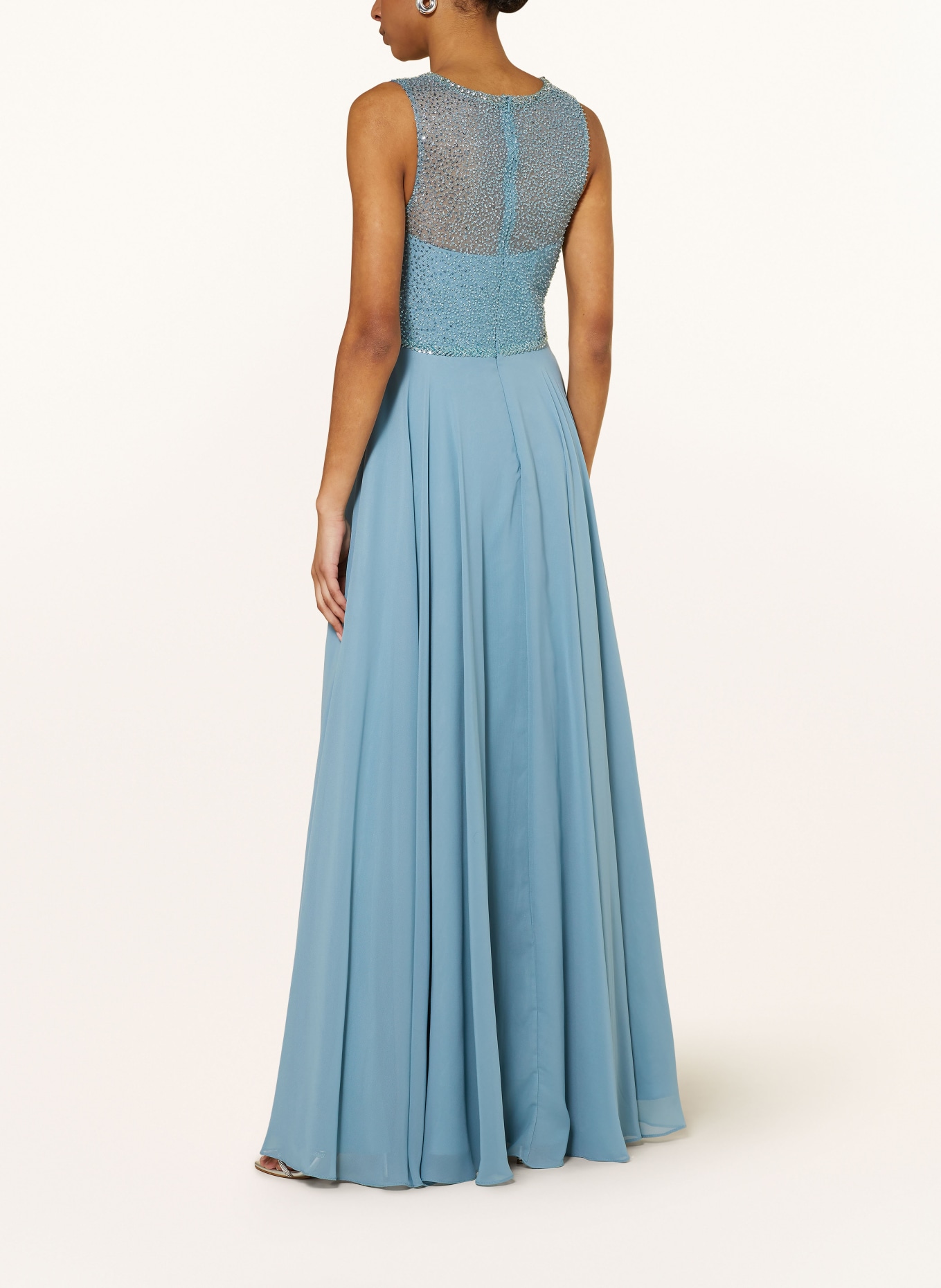 Hey Kyla Evening dress with sequins and decorative gems, Color: TURQUOISE (Image 3)