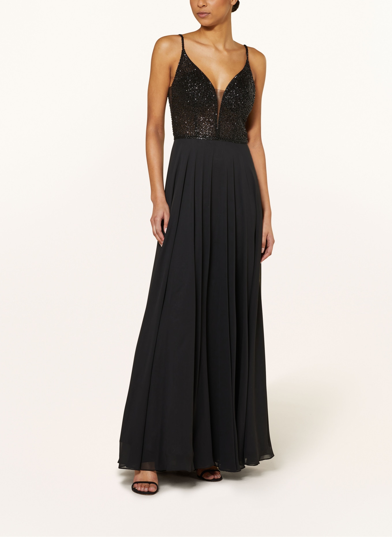 Hey Kyla Evening dress with sequins and decorative gems, Color: BLACK (Image 2)