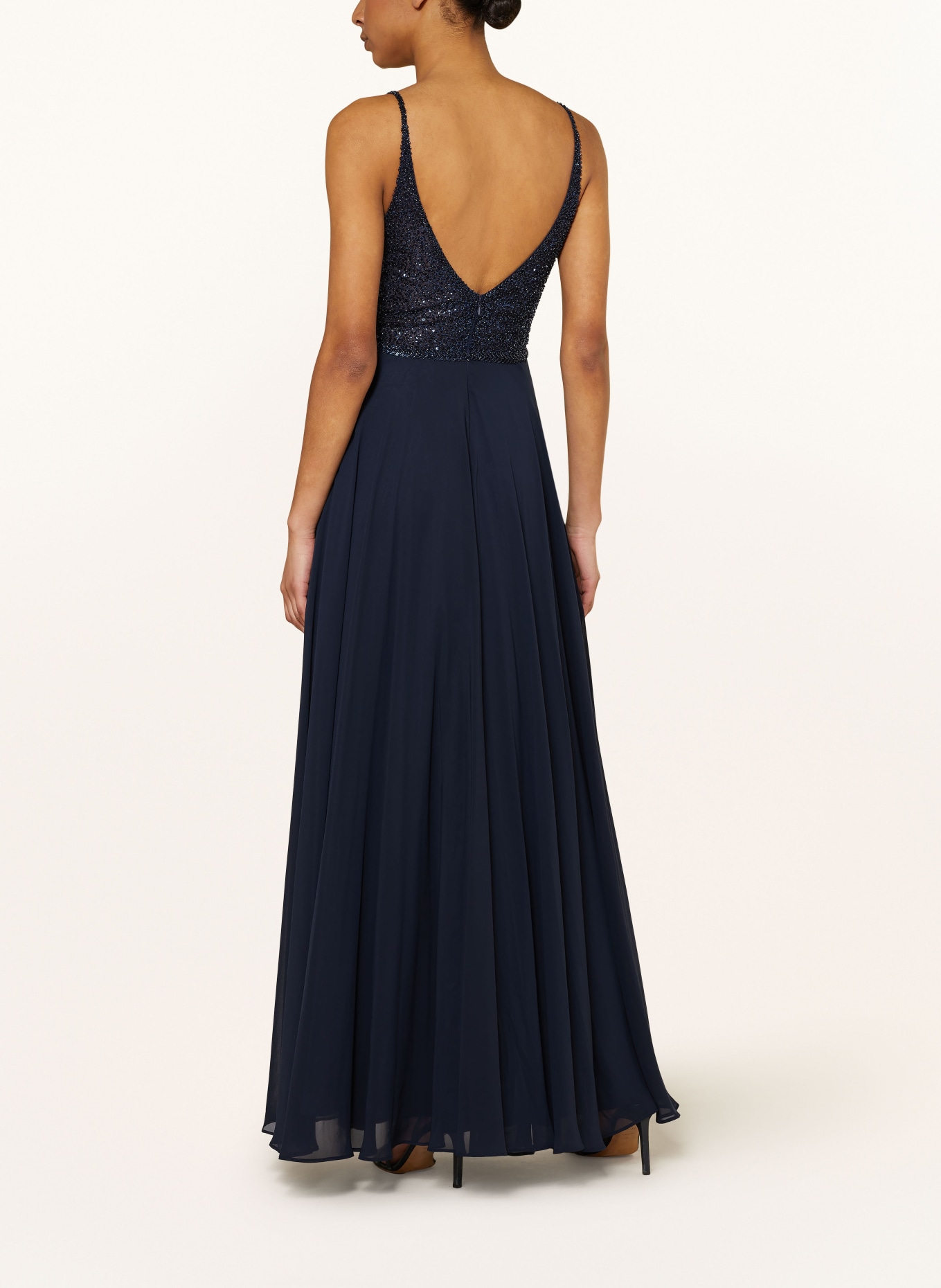 Hey Kyla Abendkleid mit Pailetten und Schmucksteinen: DUNKELBLAU