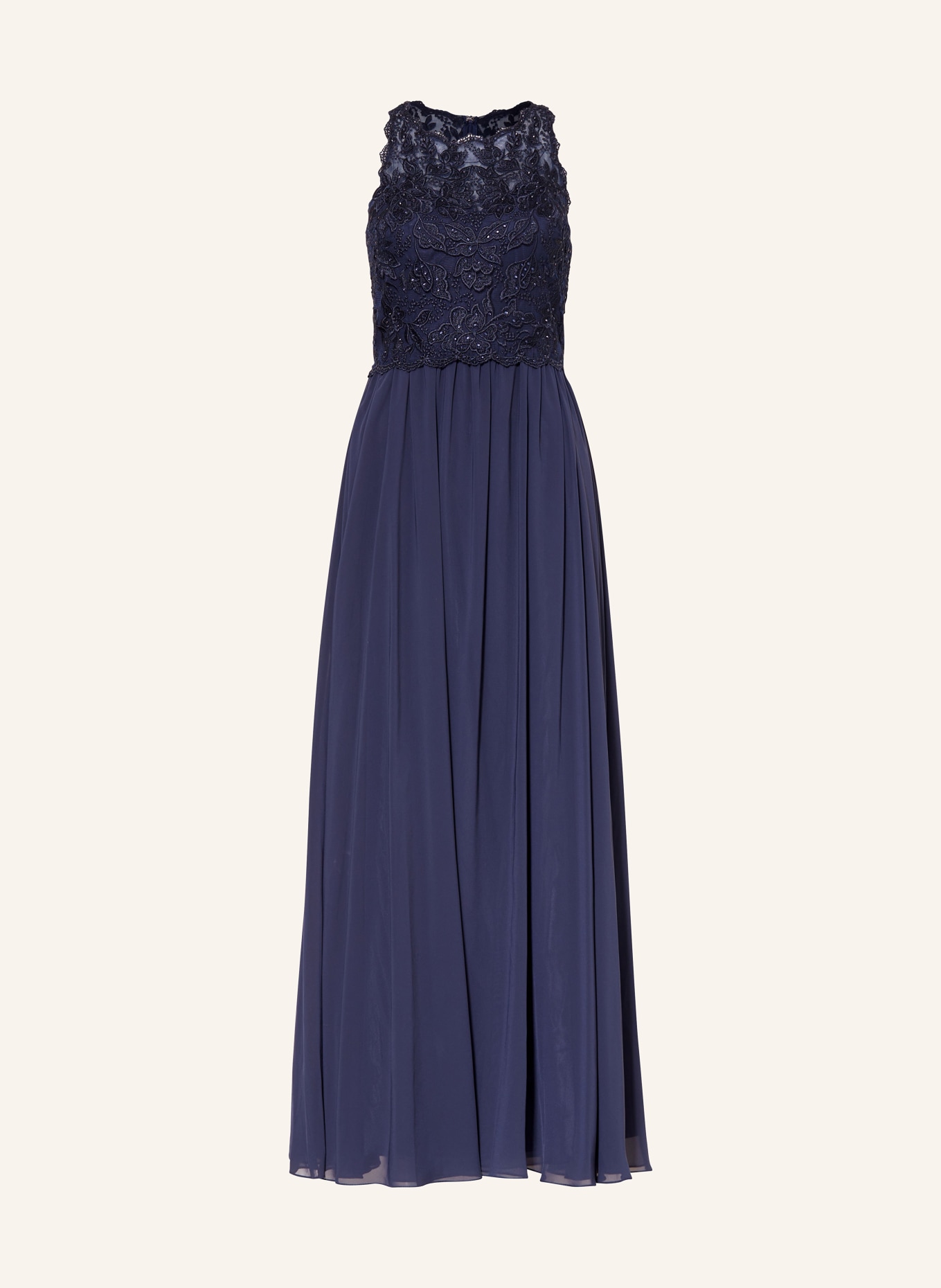 Hey Kyla Evening dress with lace and decorative gems, Color: DARK BLUE (Image 1)