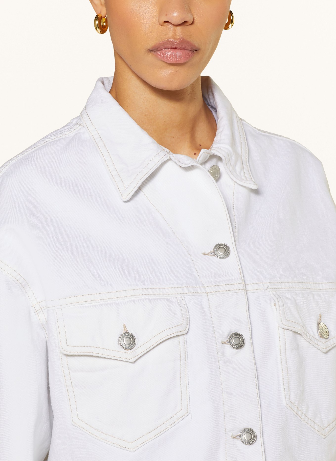MARANT ÉTOILE Denim jacket TADIA, Color: 20WH white (Image 4)
