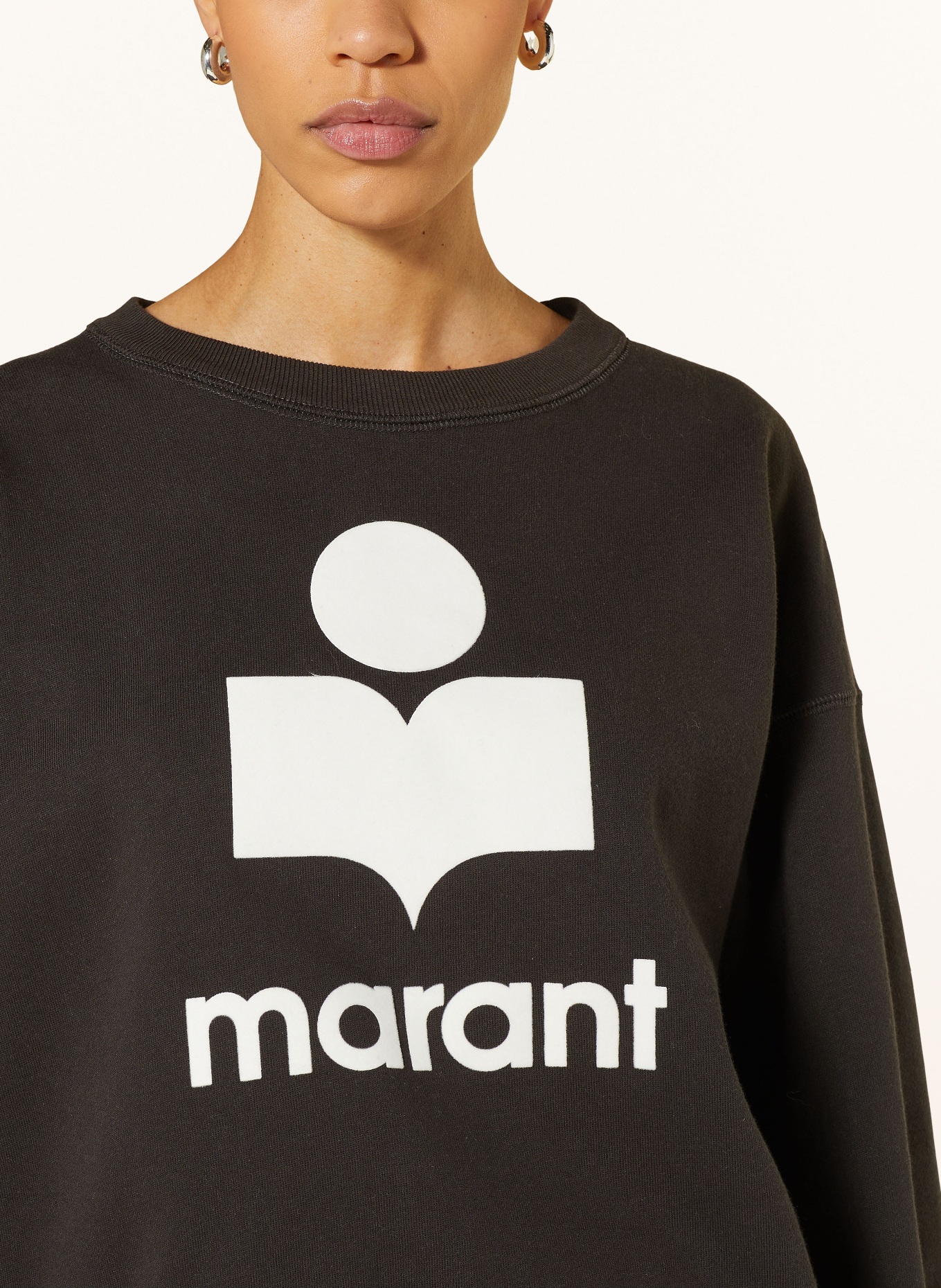 MARANT ÉTOILE Sweatshirt MOBYLI, Color: BLACK/ WHITE (Image 4)