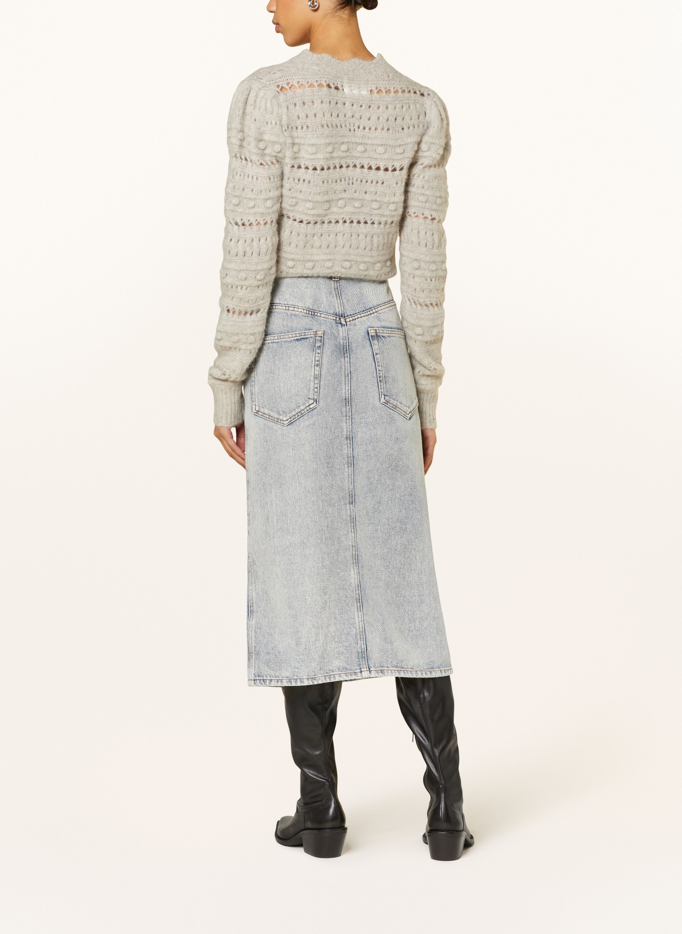 MARANT ÉTOILE Denim skirt VANDY, Color: 30LU LIGHT BLUE (Image 3)