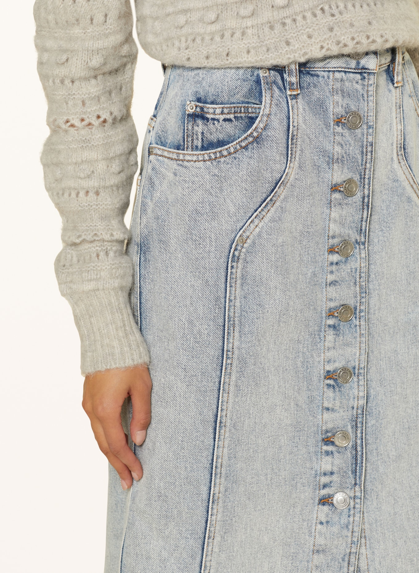 MARANT ÉTOILE Spódnica jeansowa VANDY, Kolor: 30LU LIGHT BLUE (Obrazek 4)