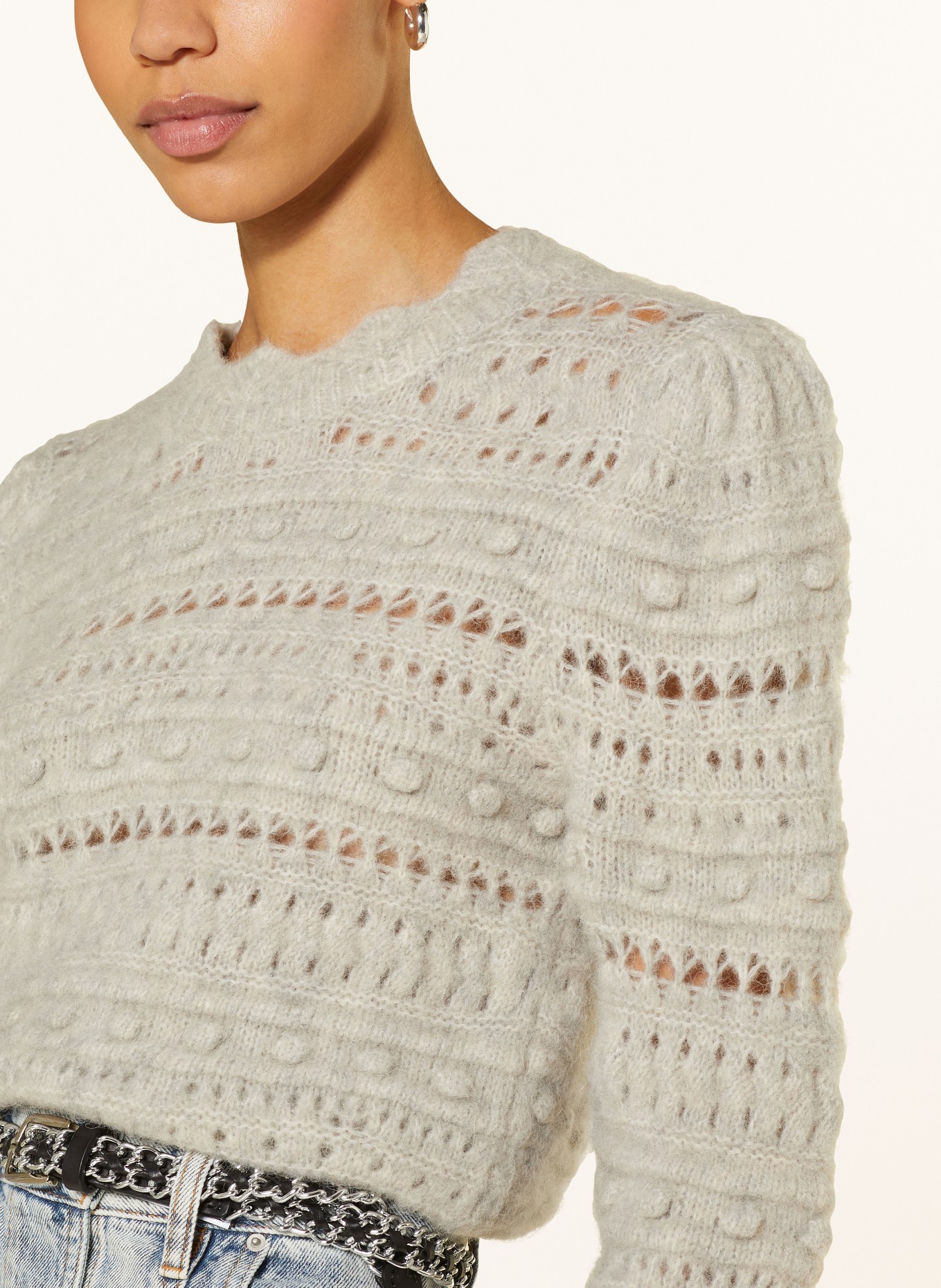 MARANT ÉTOILE Sweater ADLERI with alpaca, Color: LIGHT GRAY (Image 4)
