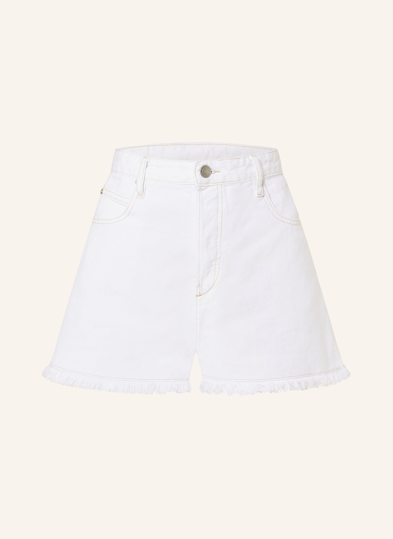 MARANT ÉTOILE Denim shorts LESIA, Color: WHITE (Image 1)