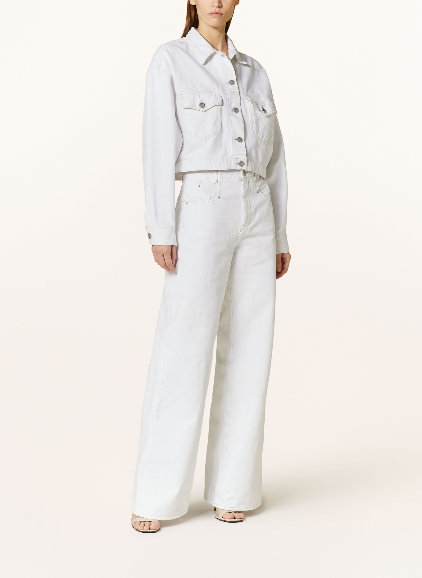 MARANT ÉTOILE Straight jeans LEMONY, Color: WHITE (Image 2)